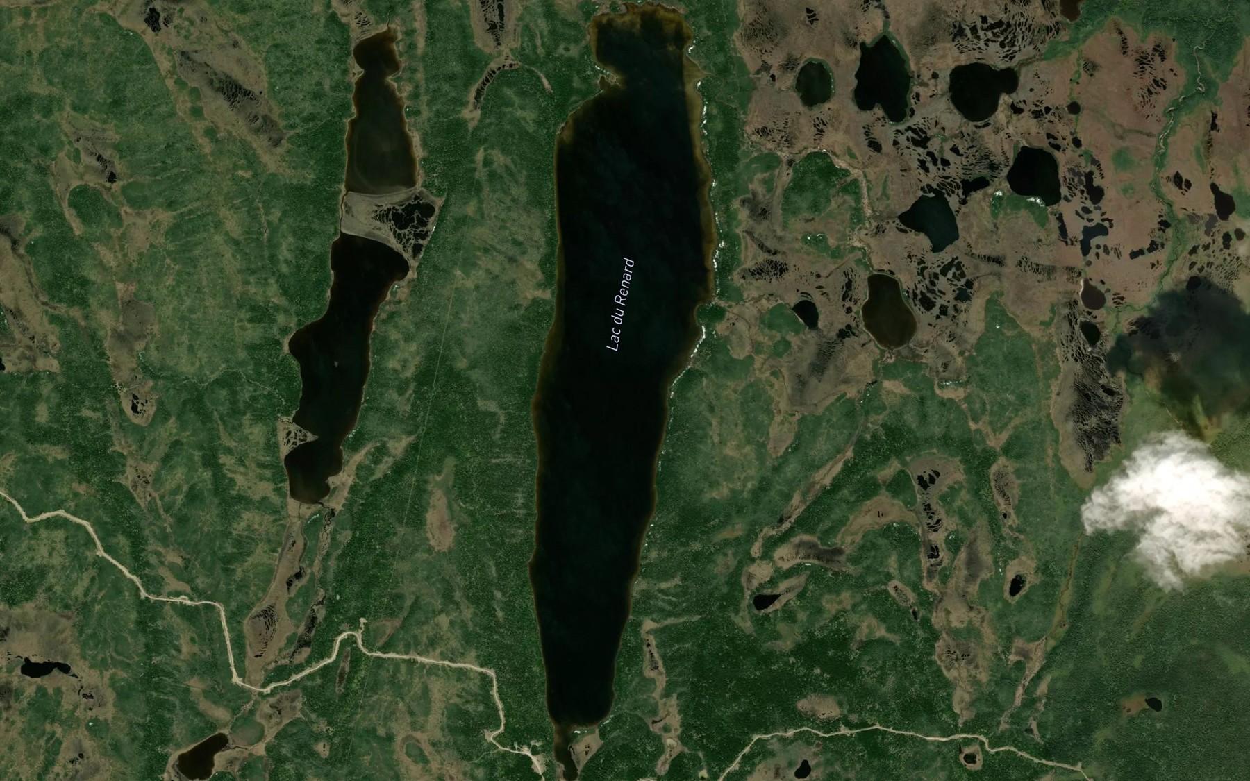 Satellite map of the Lac du Renard