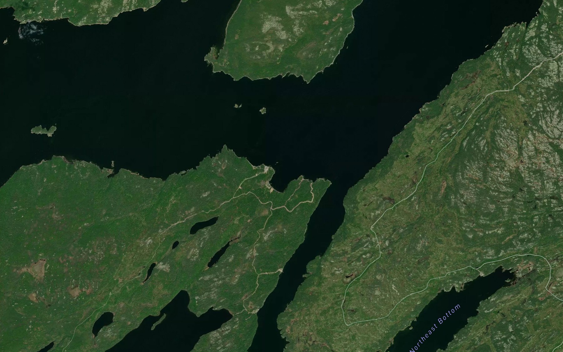 Satellite map of the Houses Cove