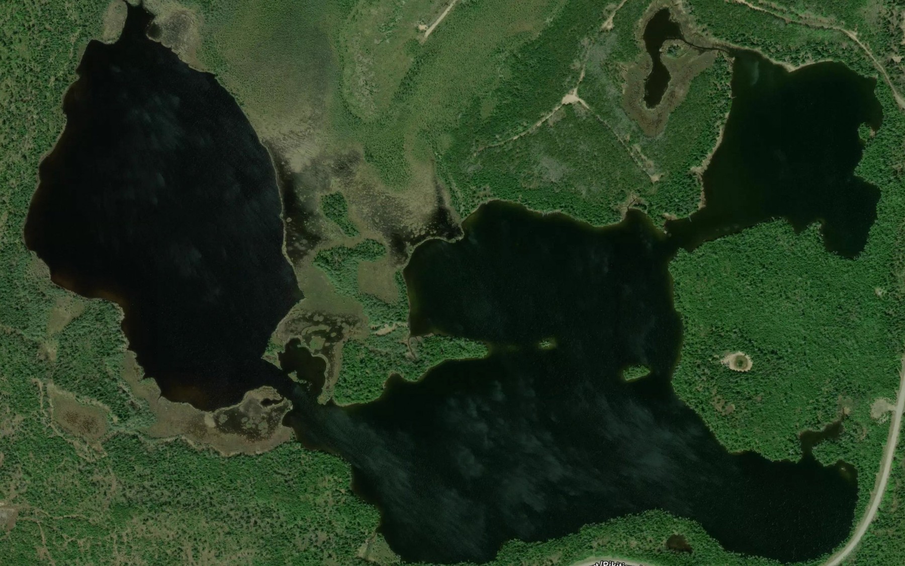 Satellite map of the Pavella Lake