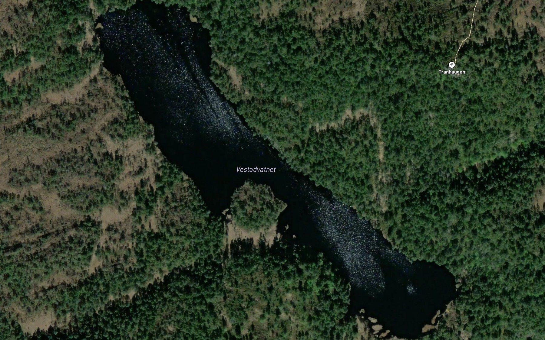 Satellite map of the Vestavatnet