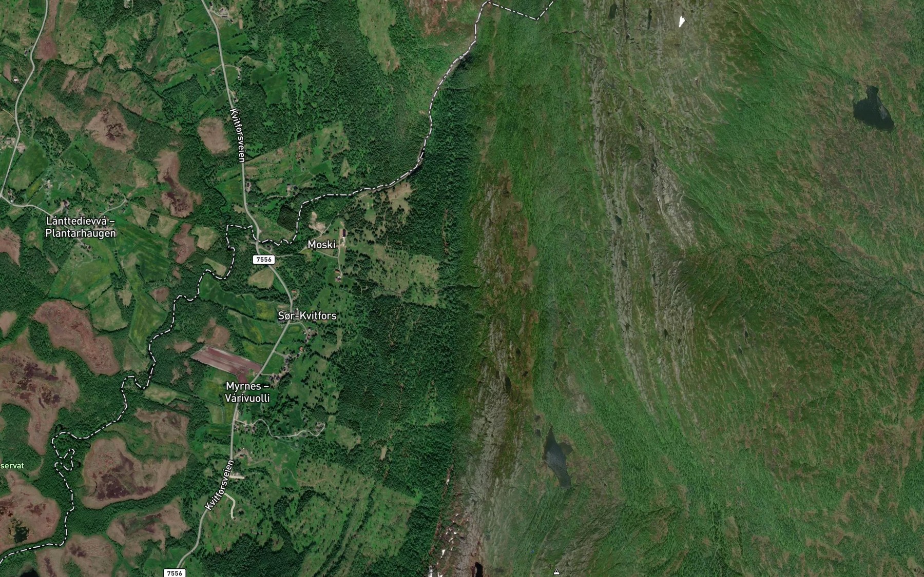 Satellite map of the Coarda