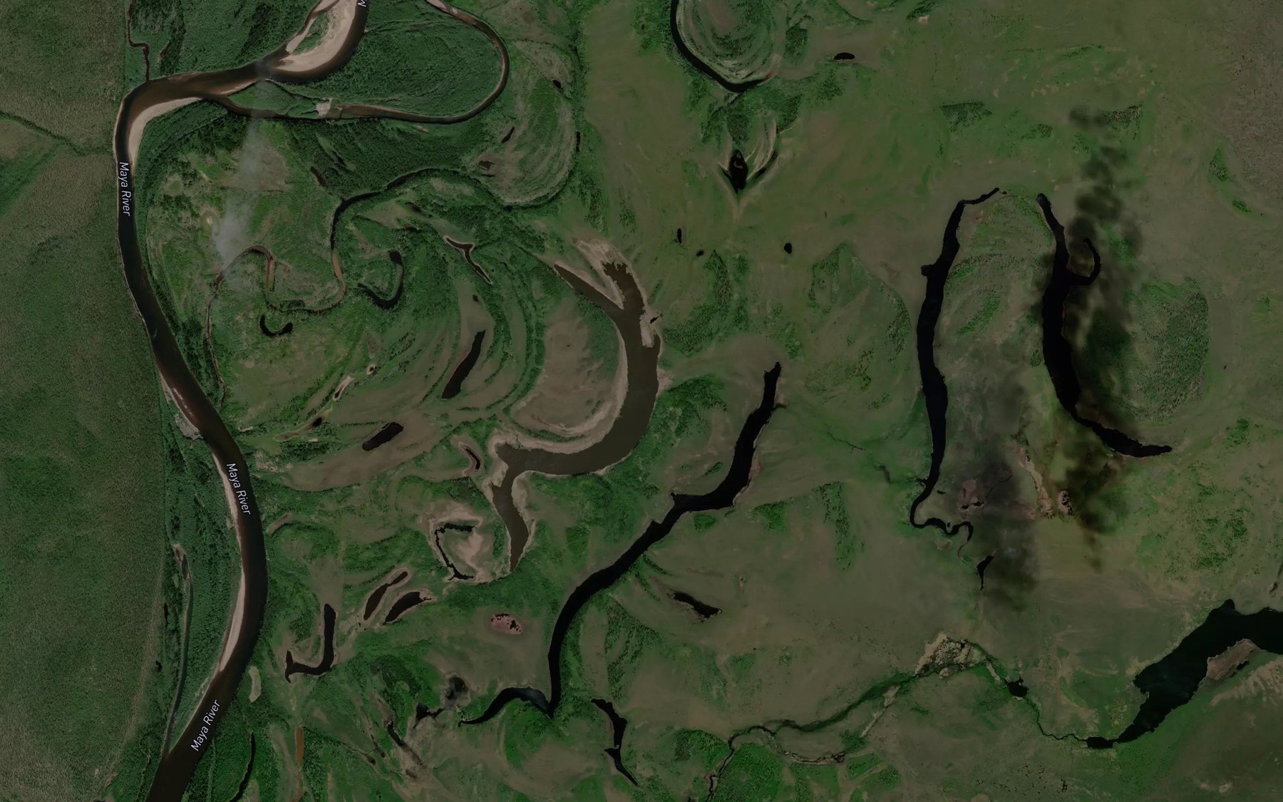 Satellite map of the Ozero Chokotykan