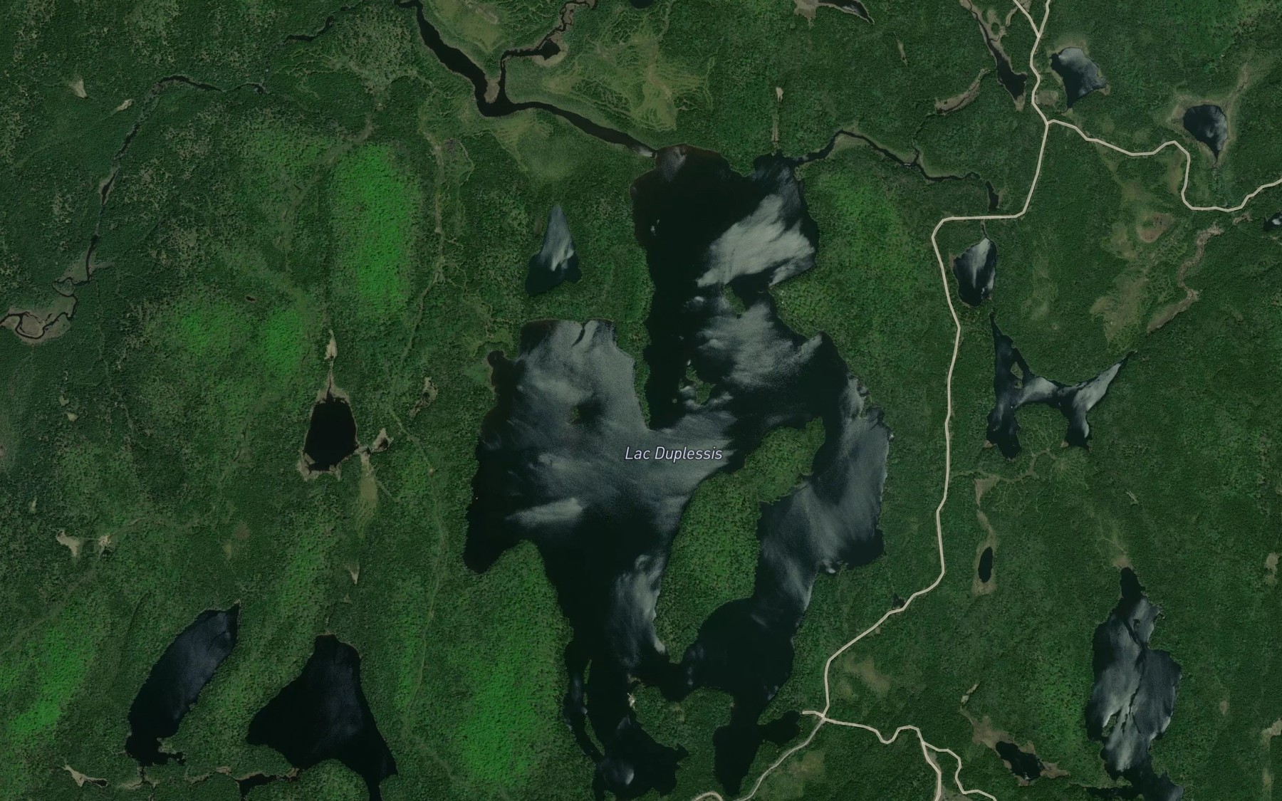 Satellite map of the Lac Duplessis