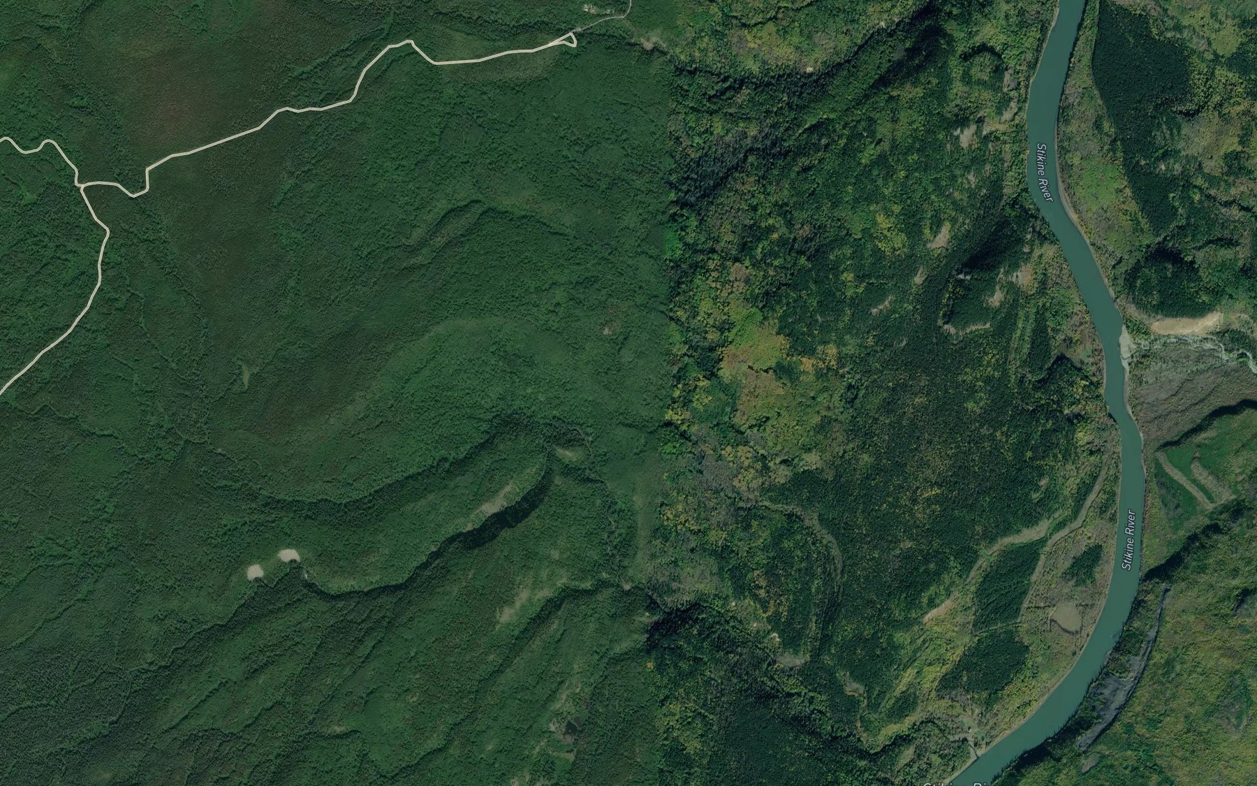 Satellite map of the Damnation Creek