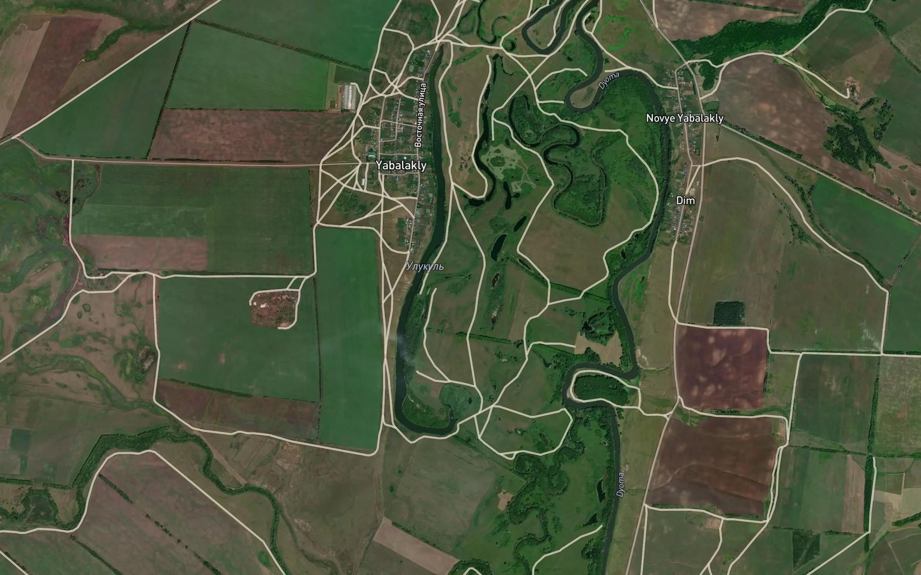 Satellite map of the Ozero Ulukul'