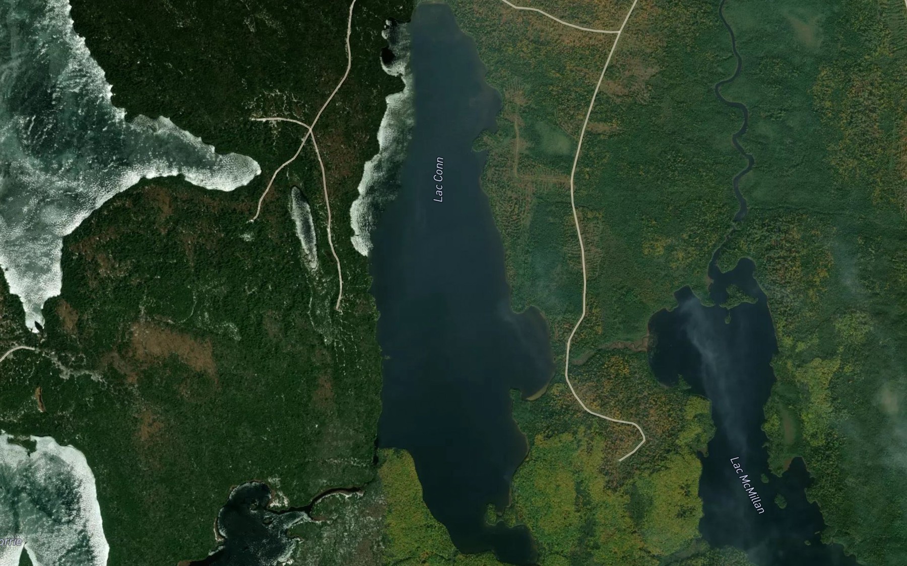 Satellite map of the Lac Conn