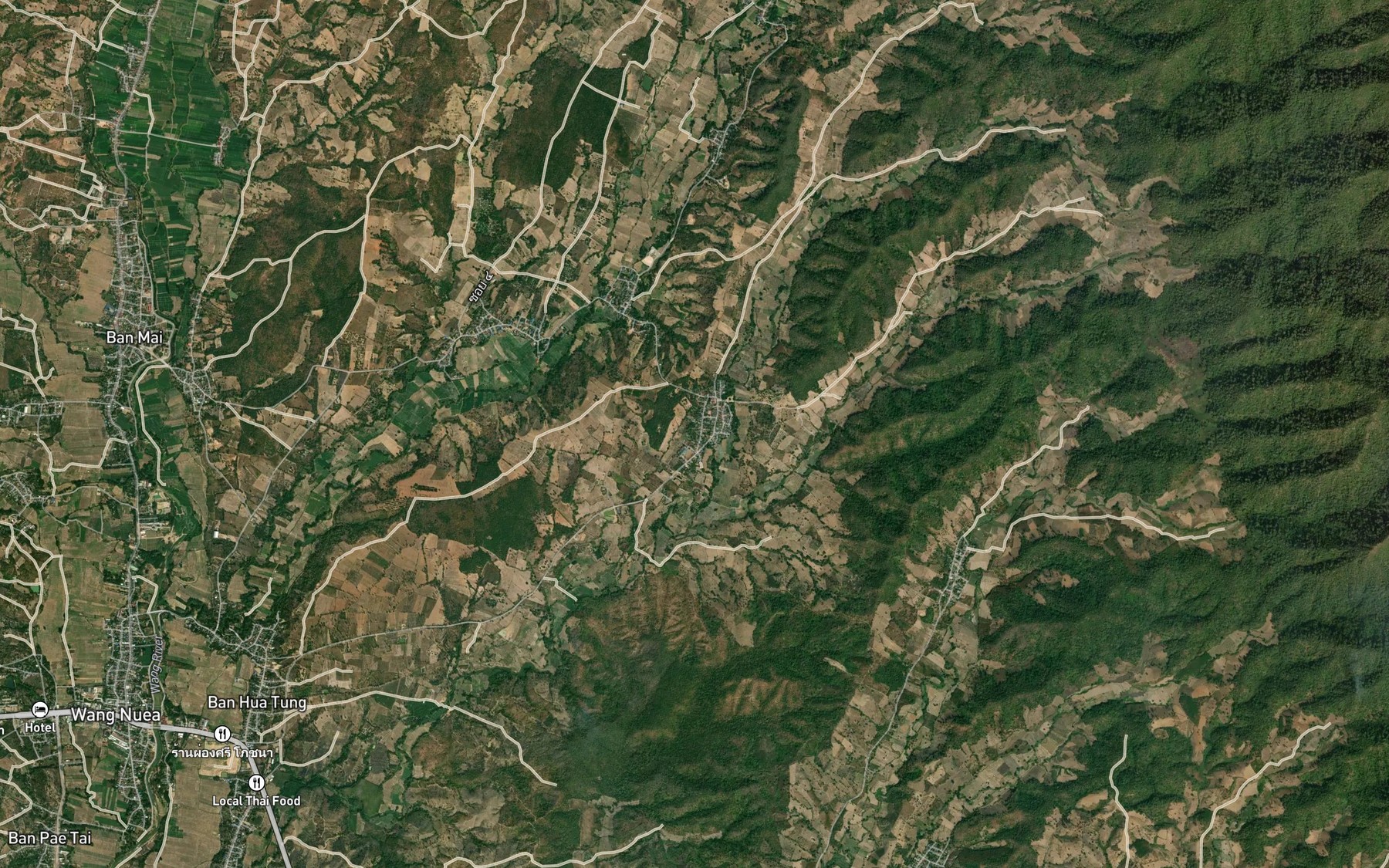 Satellite map of the Huai Mae Tom