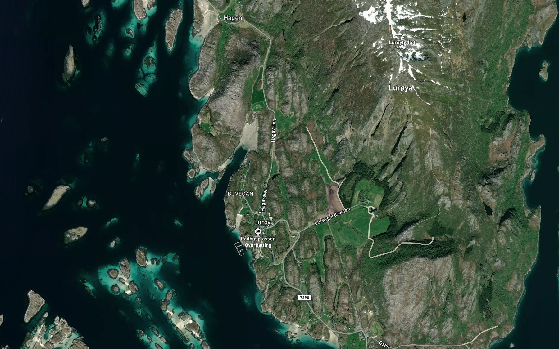 Satellite map of the Luroyhamn