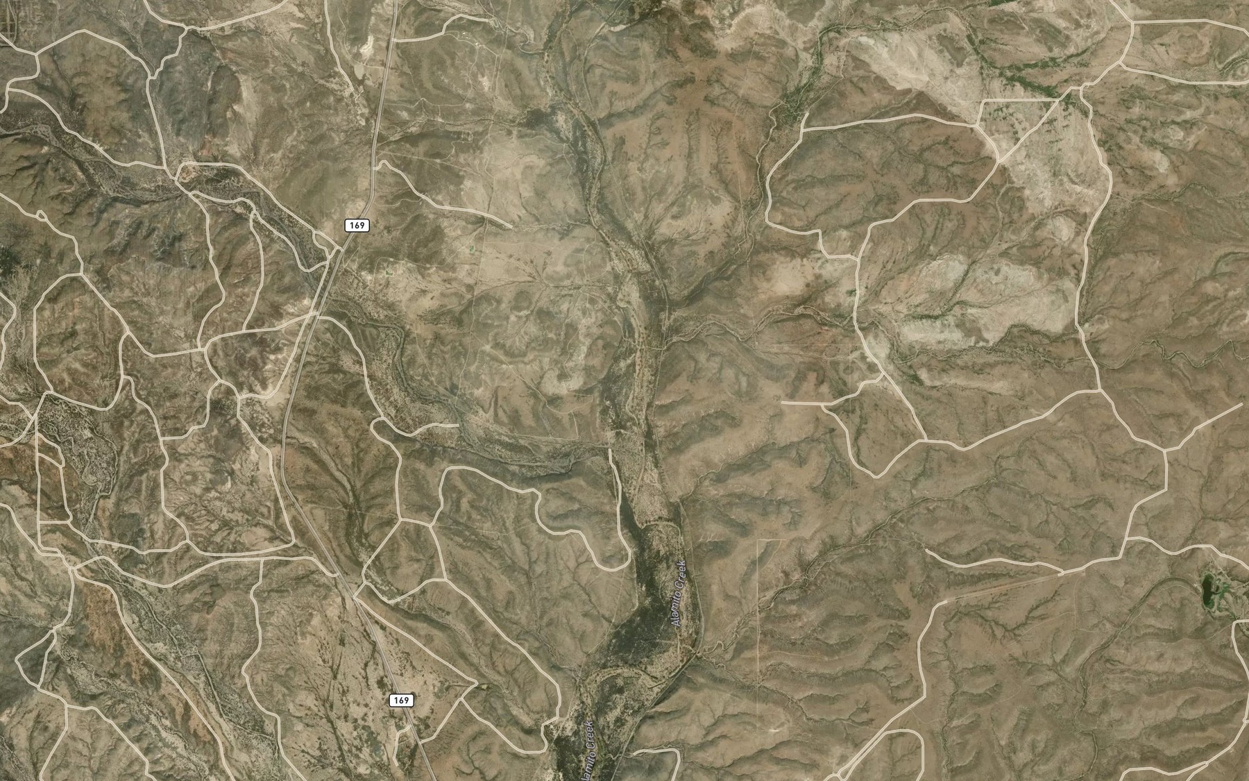 Satellite map of the Matonoso Creek