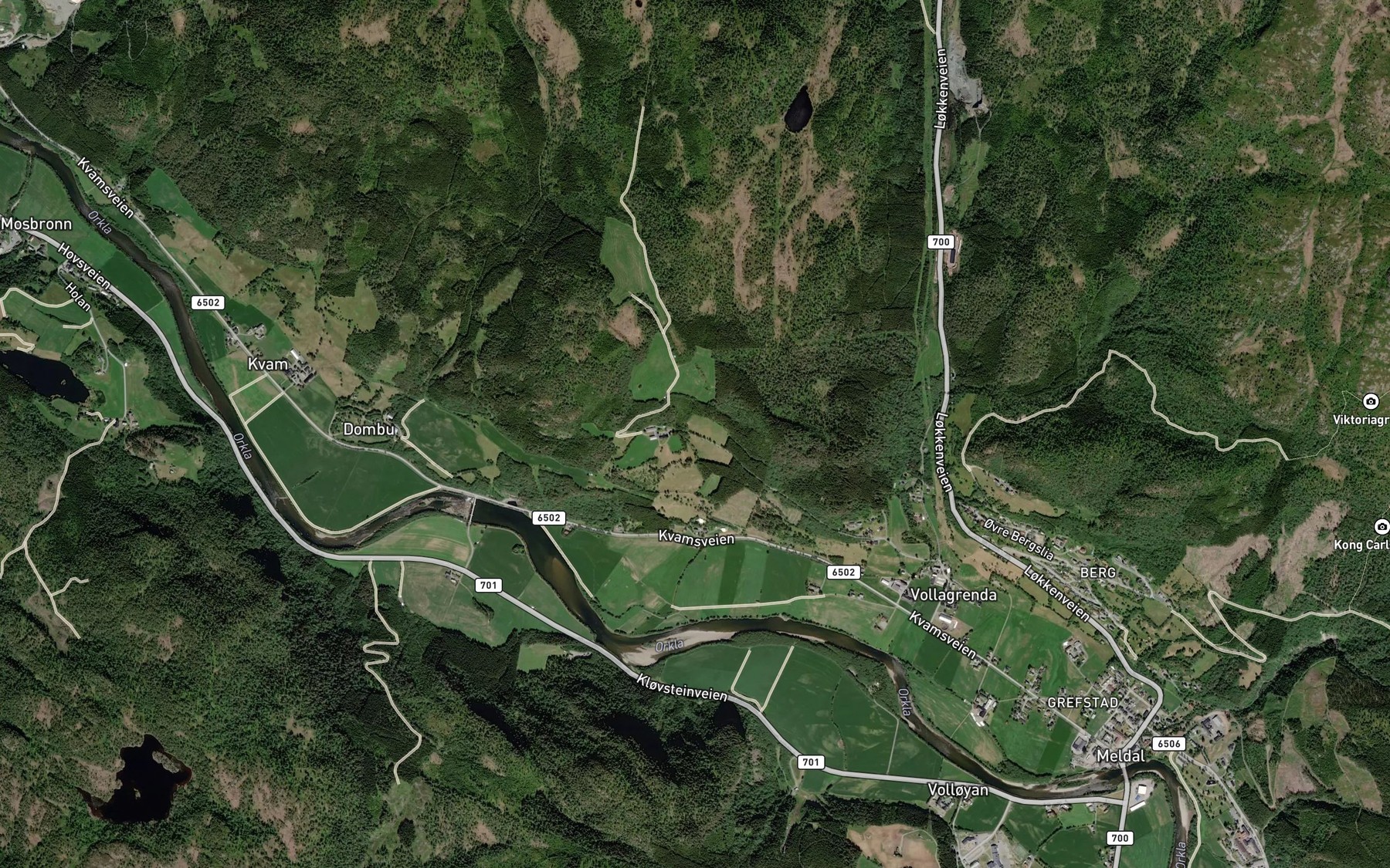 Satellite map of the Gjelbekken