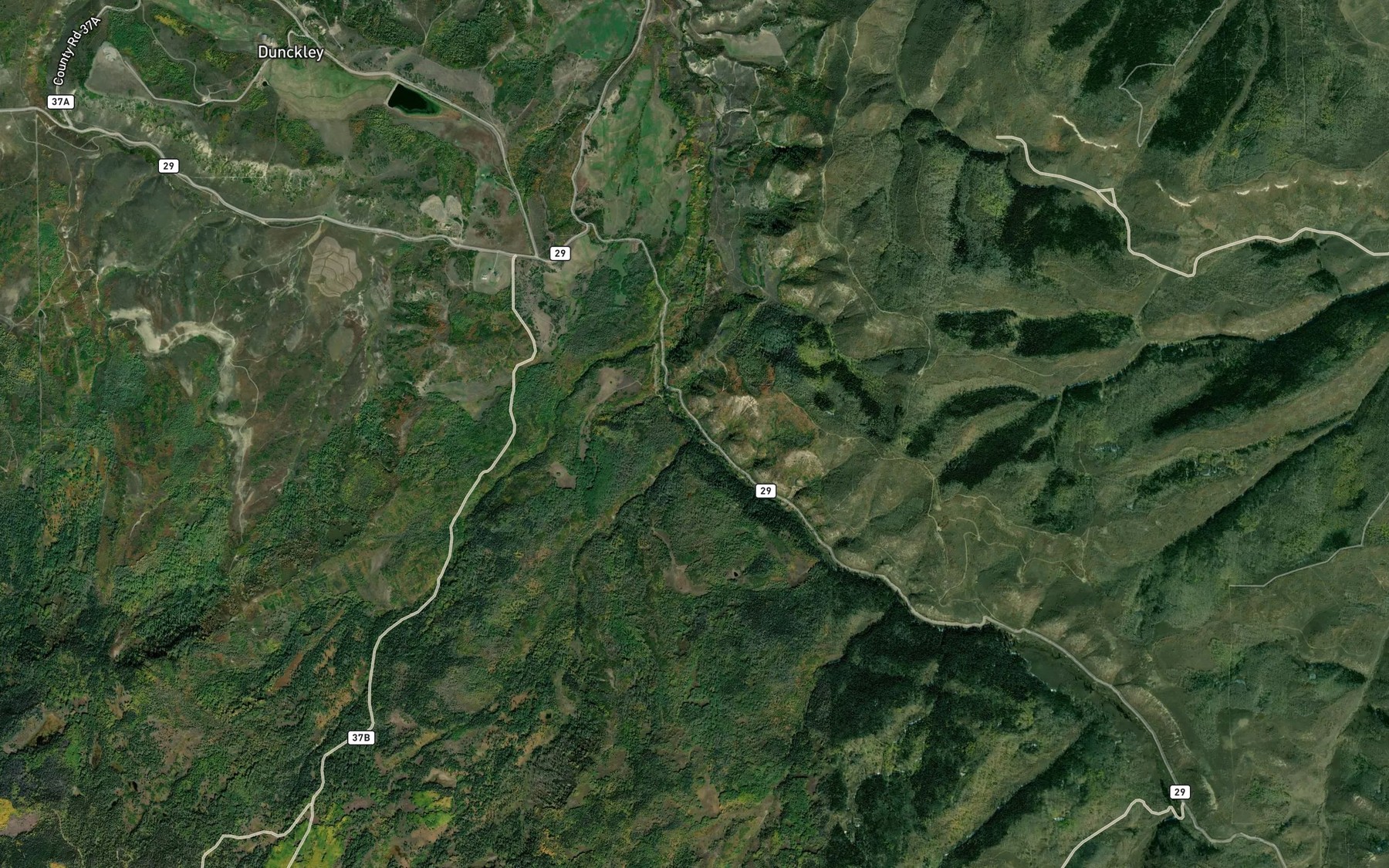 Satellite map of the Middle Fish Creek