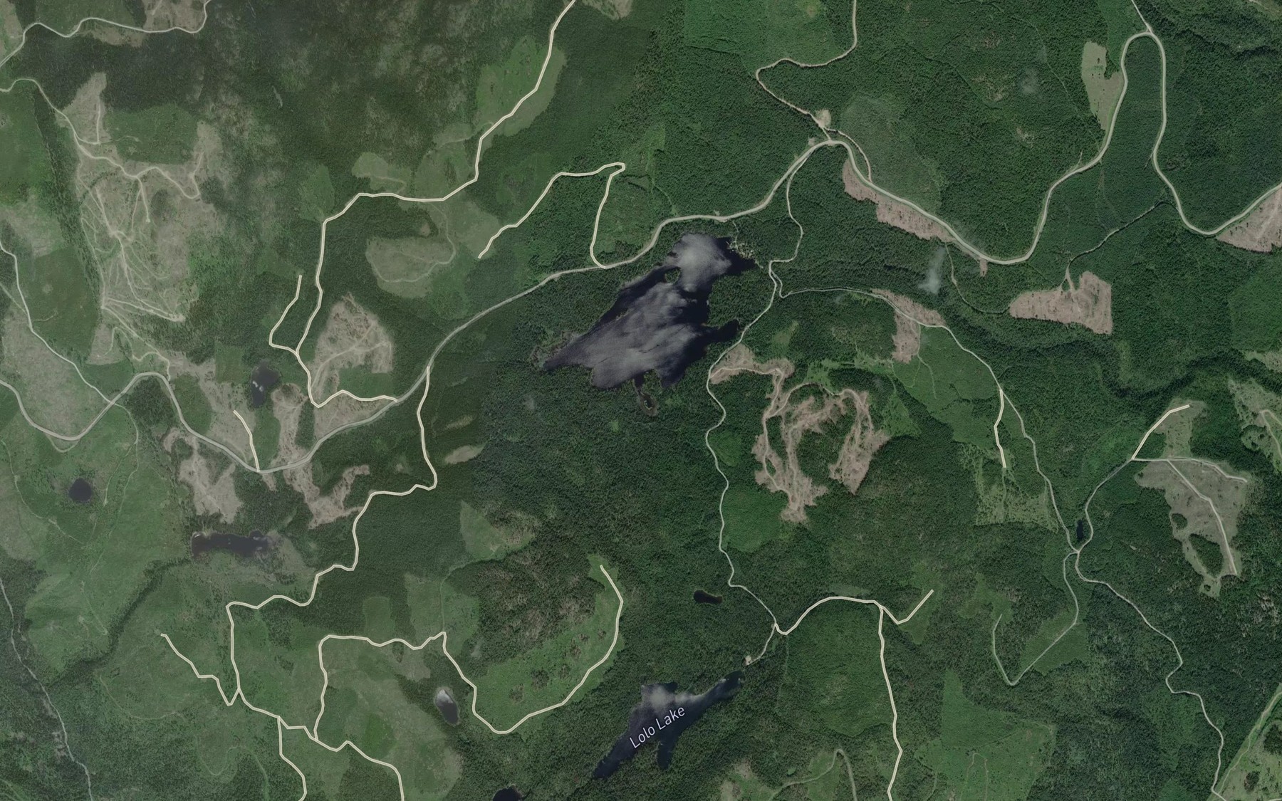 Satellite map of the Star Lake