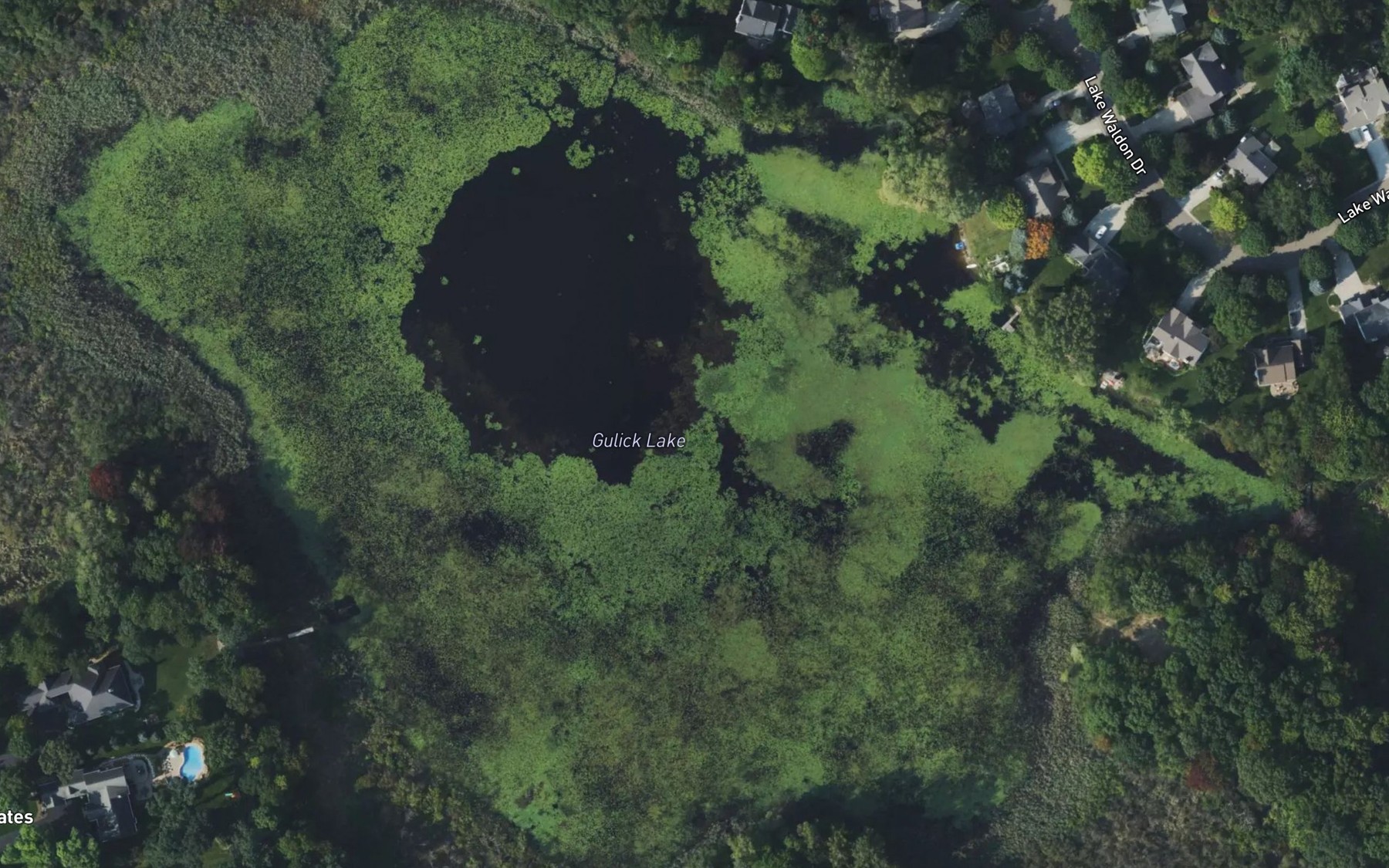 Satellite map of the Gulick Lake