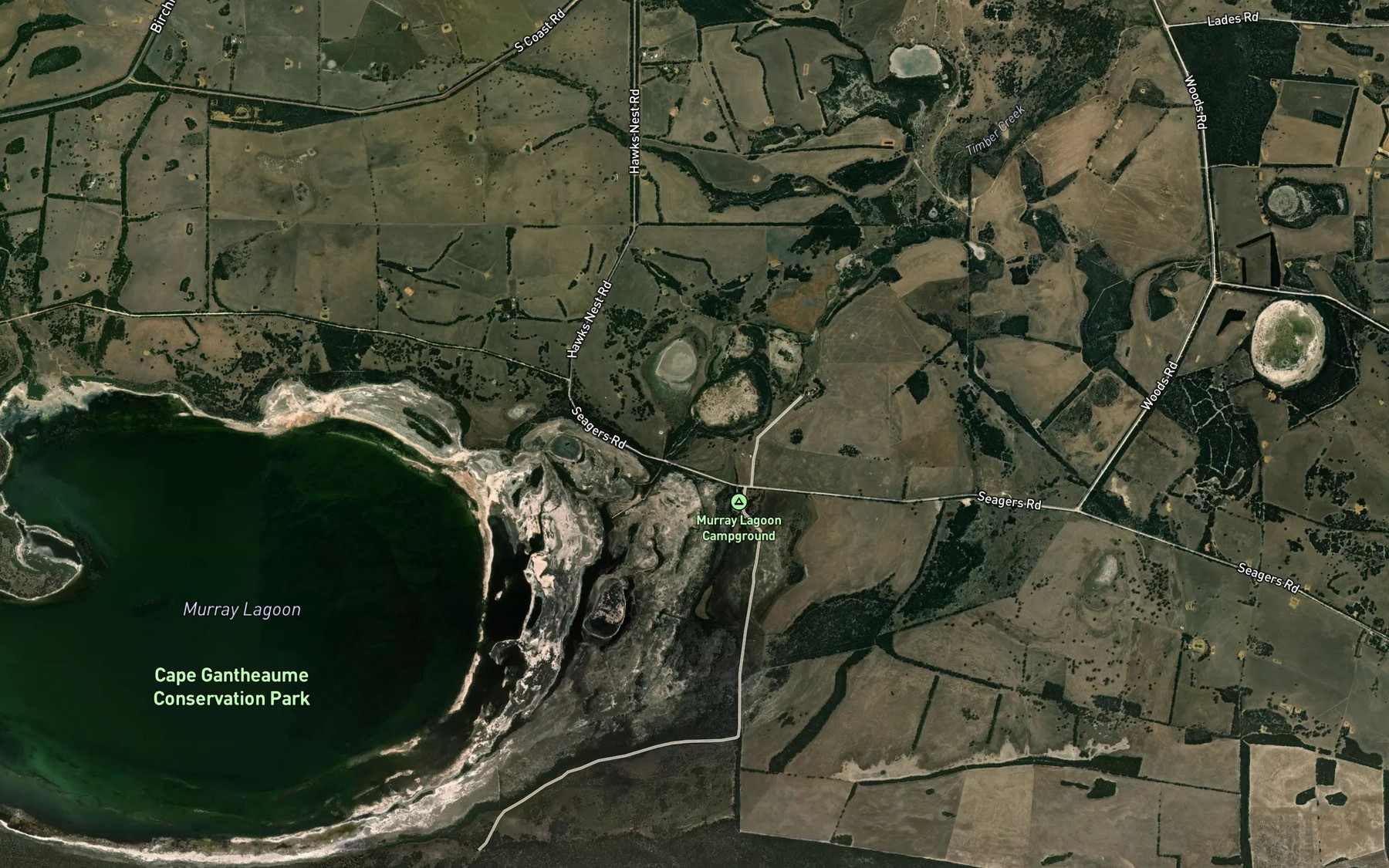 Satellite map of the Timber Creek