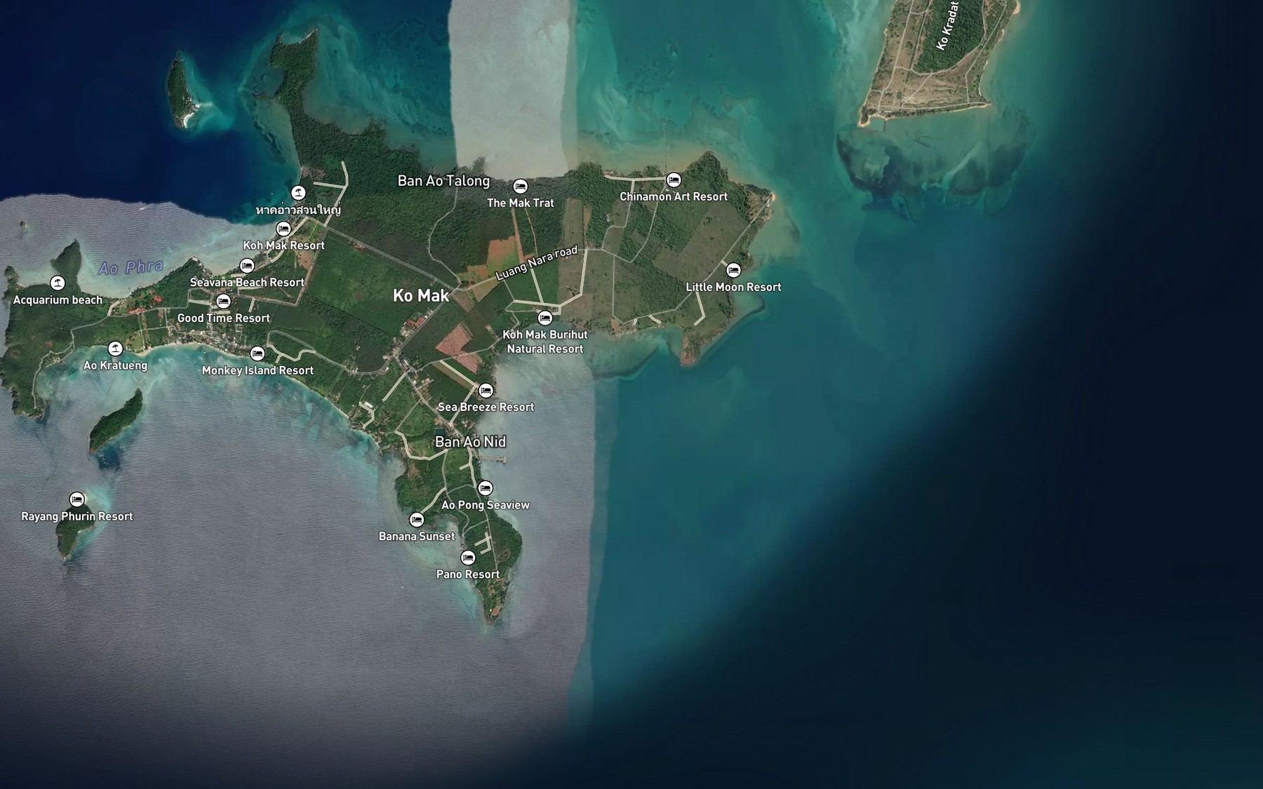 Satellite map of the Ao Phai