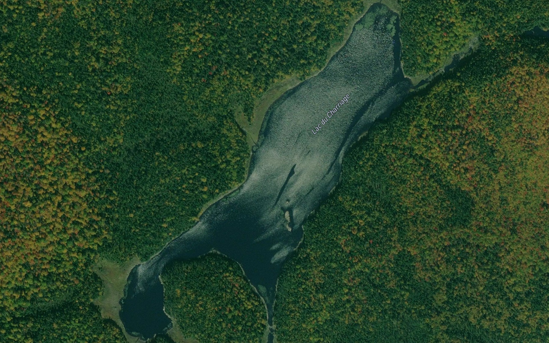 Satellite map of the Lac du Charriage