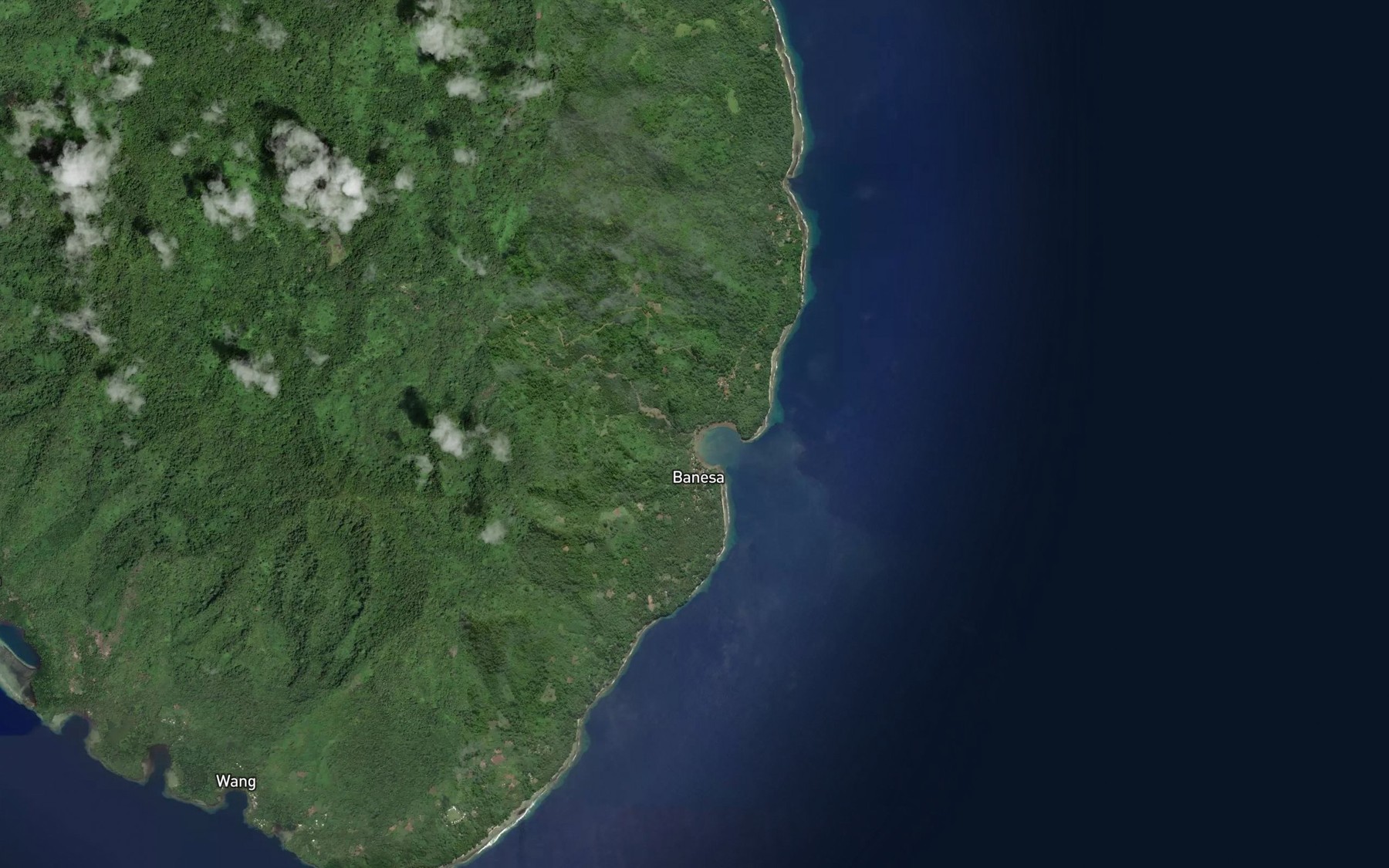 Satellite map of the Danolango River