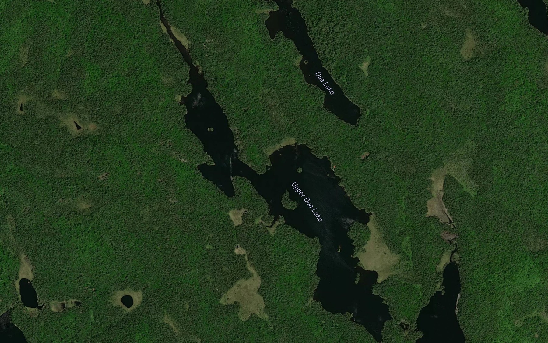 Satellite map of the Upper Dua Lake