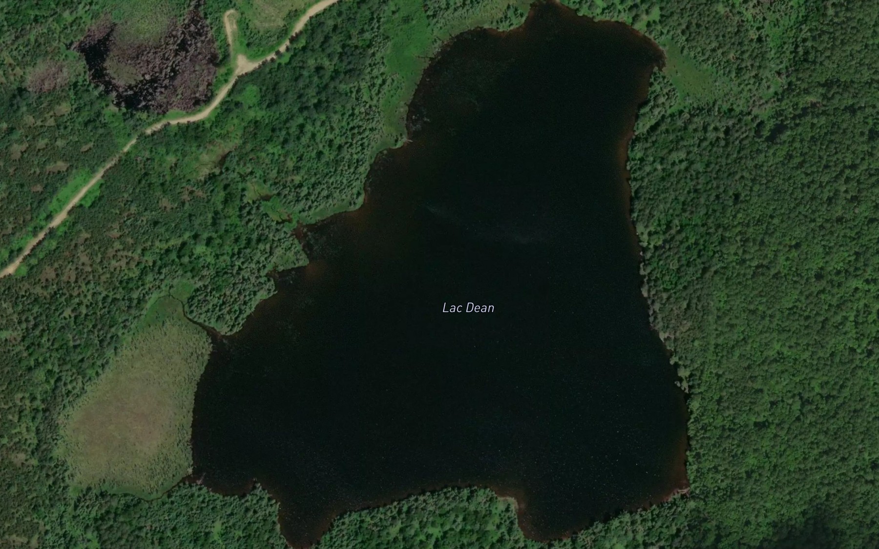 Satellite map of the Lac Dean