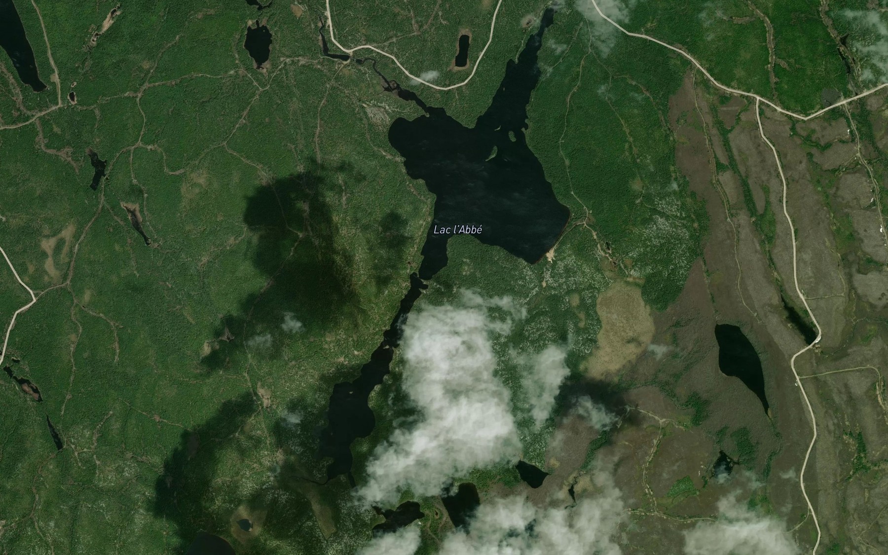 Satellite map of the Lac l'Abbe