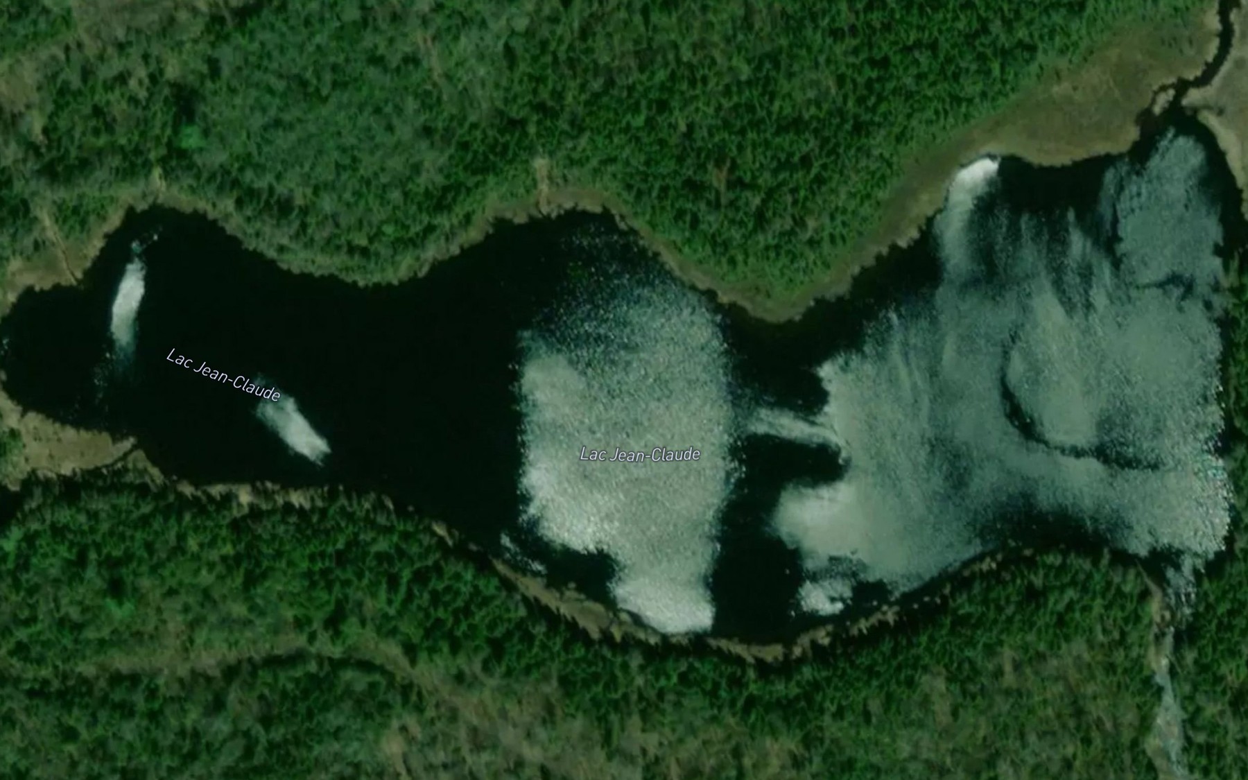 Satellite map of the Lac Jean-Claude