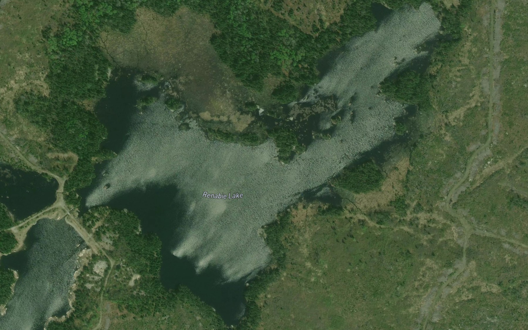 Satellite map of the Renabie Lake