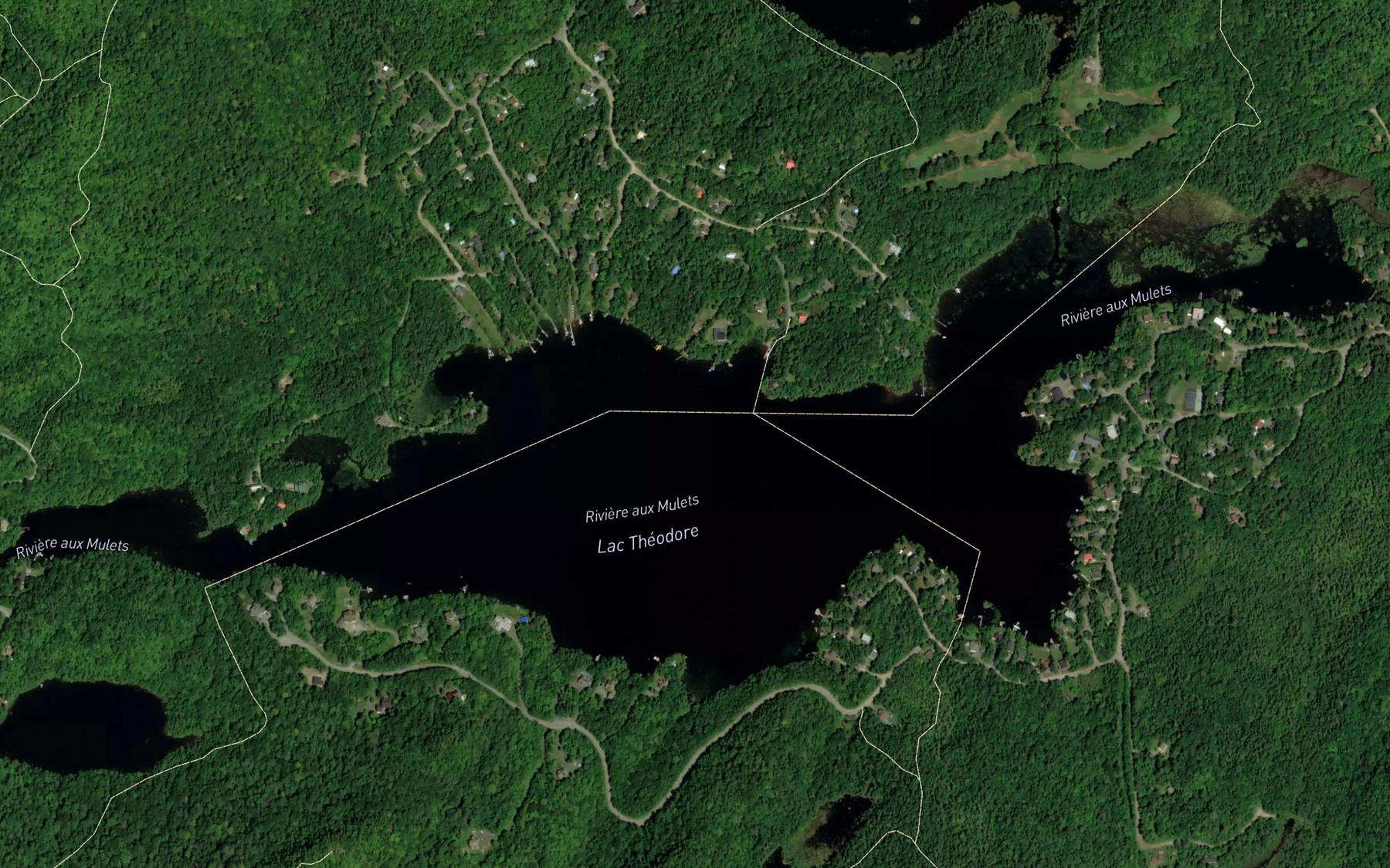Satellite map of the Lac Theodore