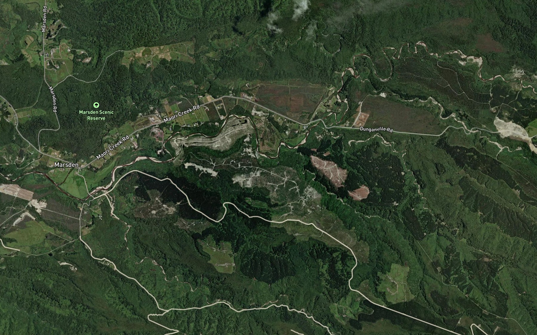 Satellite map of the Mosquito Creek
