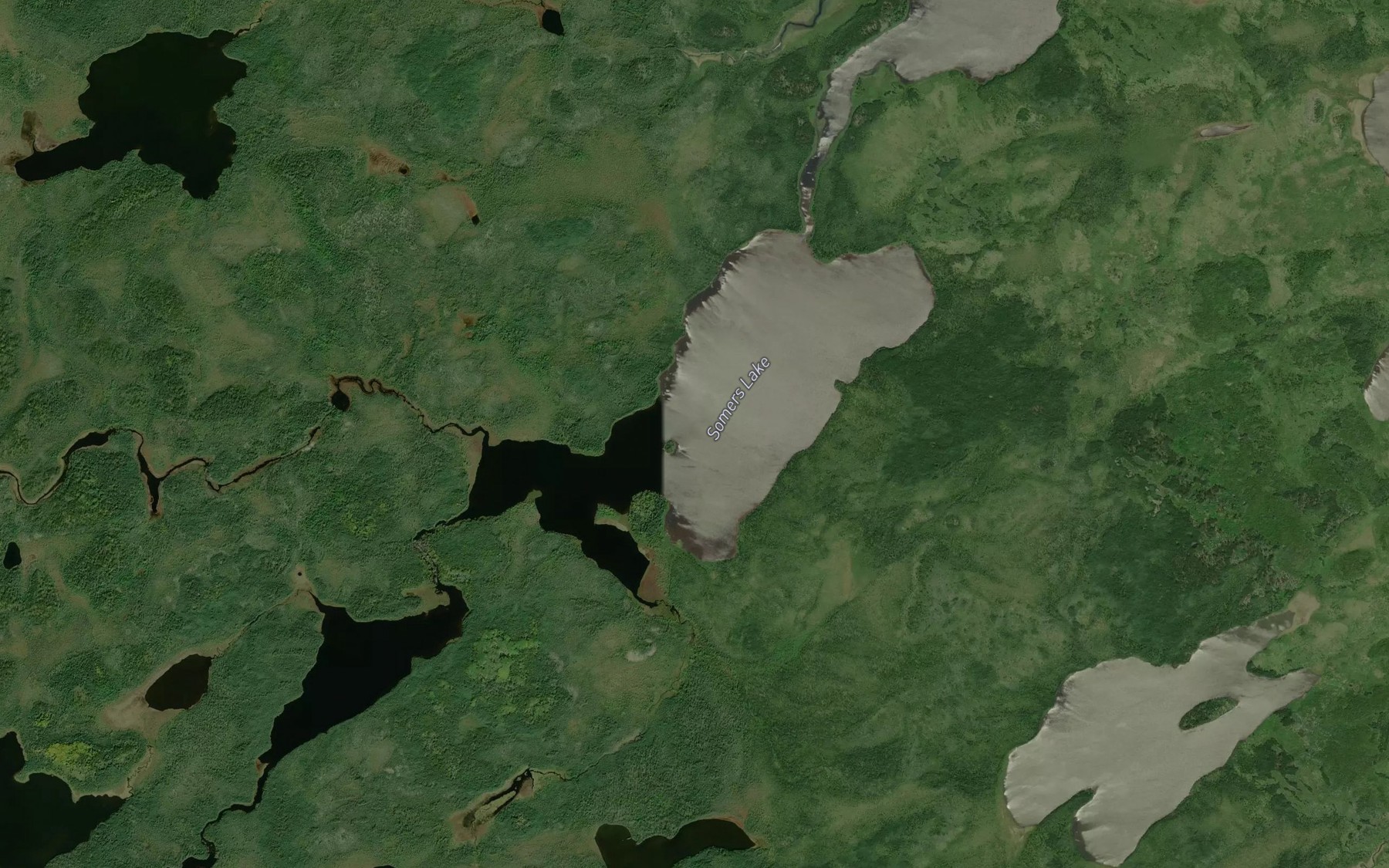 Satellite map of the Somers Lake