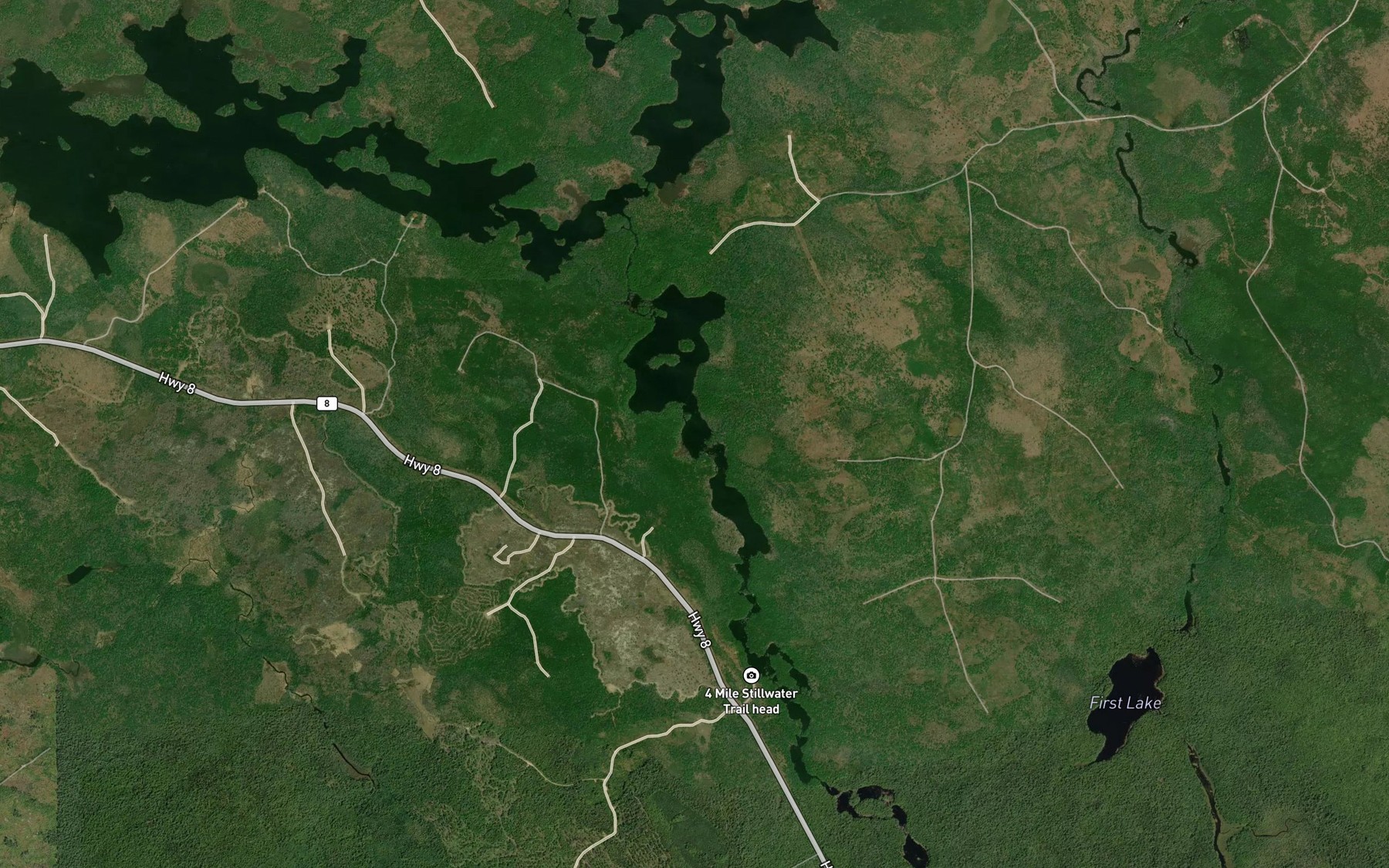 Satellite map of the Kempton Lake