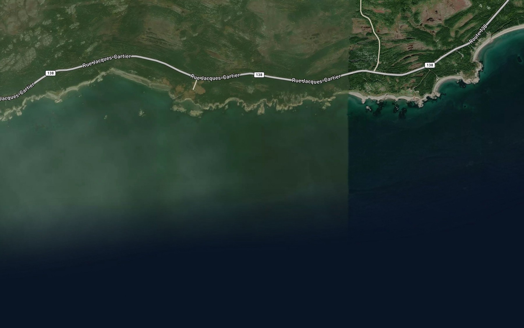 Satellite map of the Anse a Goemon