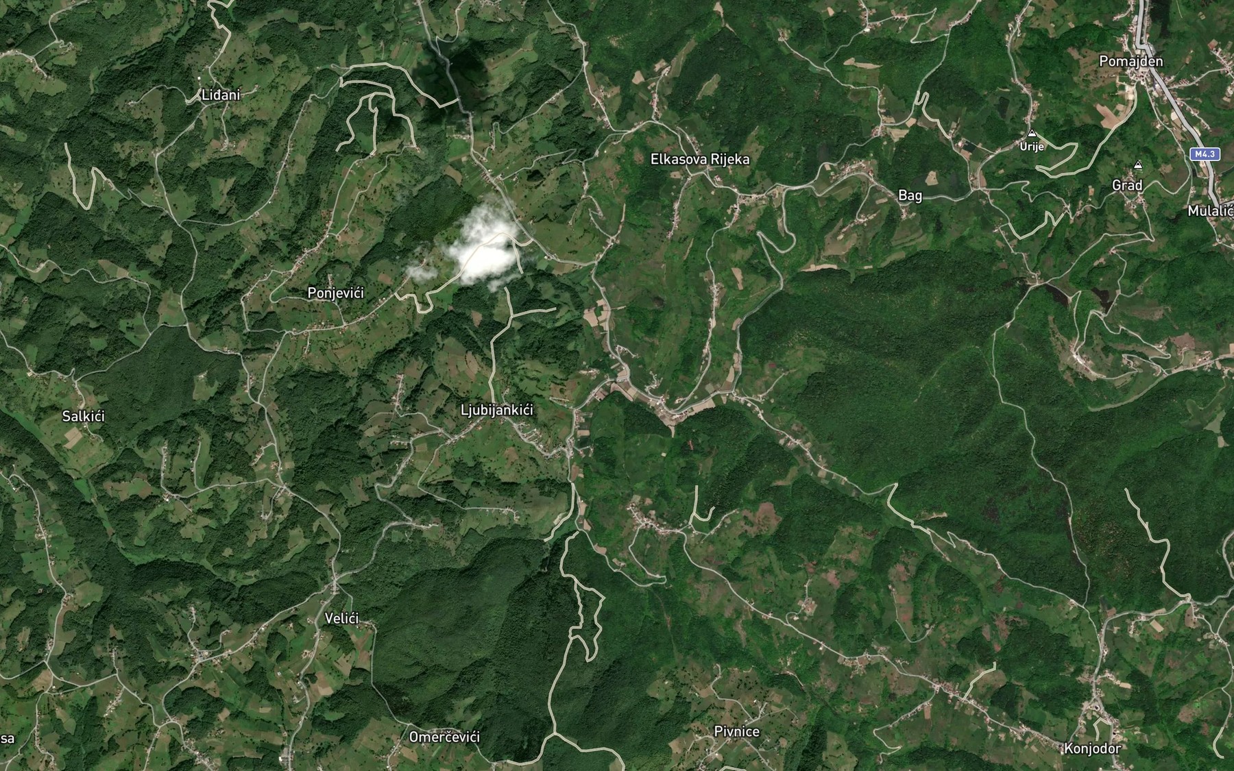 Satellite map of the Brdarovac