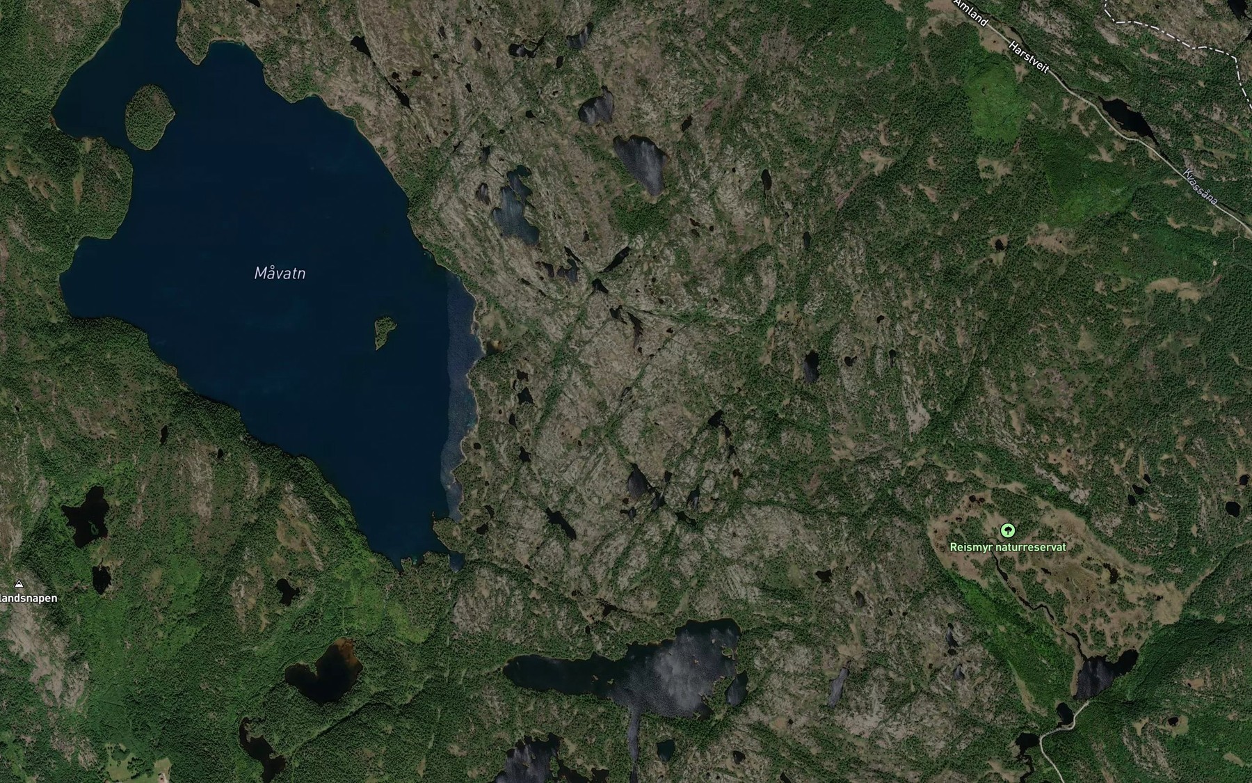 Satellite map of the Kisholtjonn