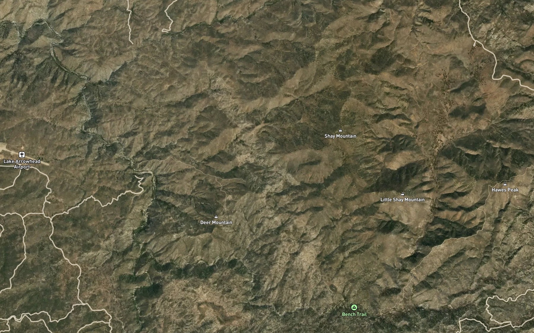 Satellite map of the Muddy Spring