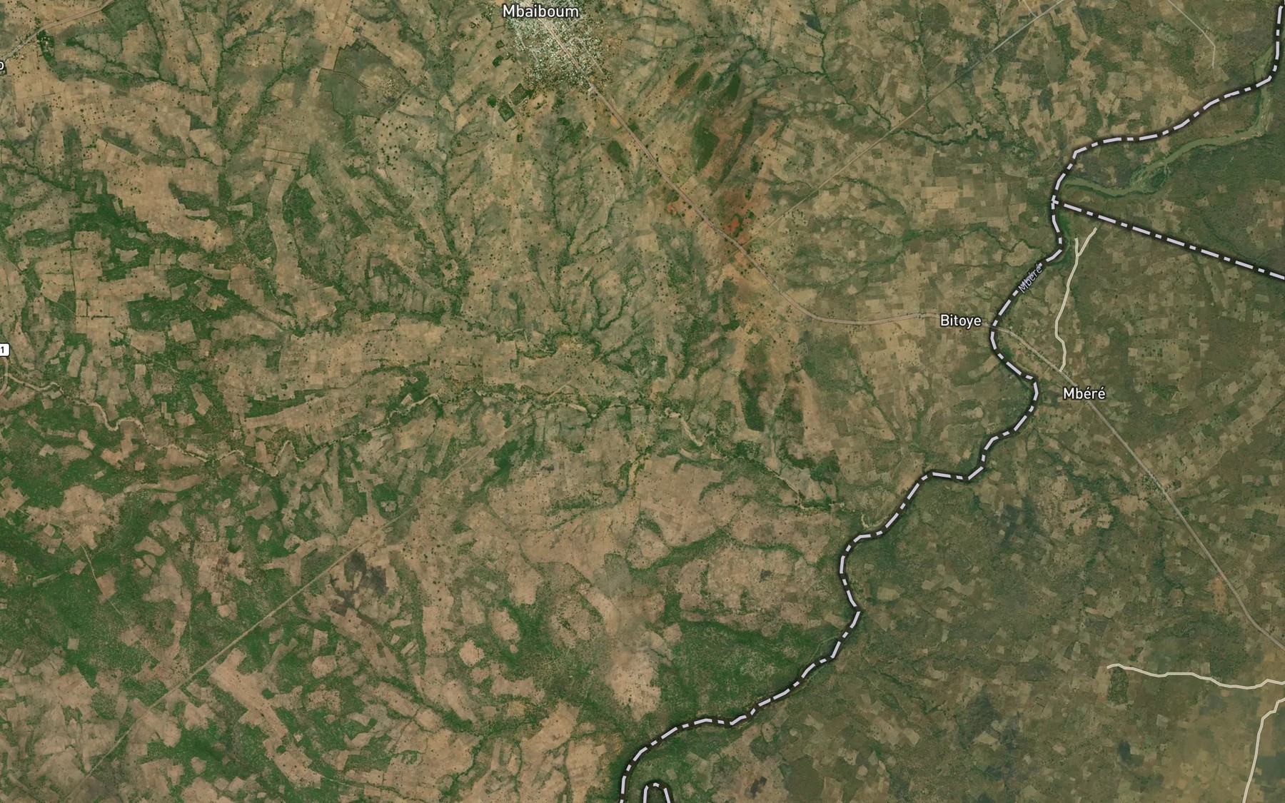 Satellite map of the Yabe