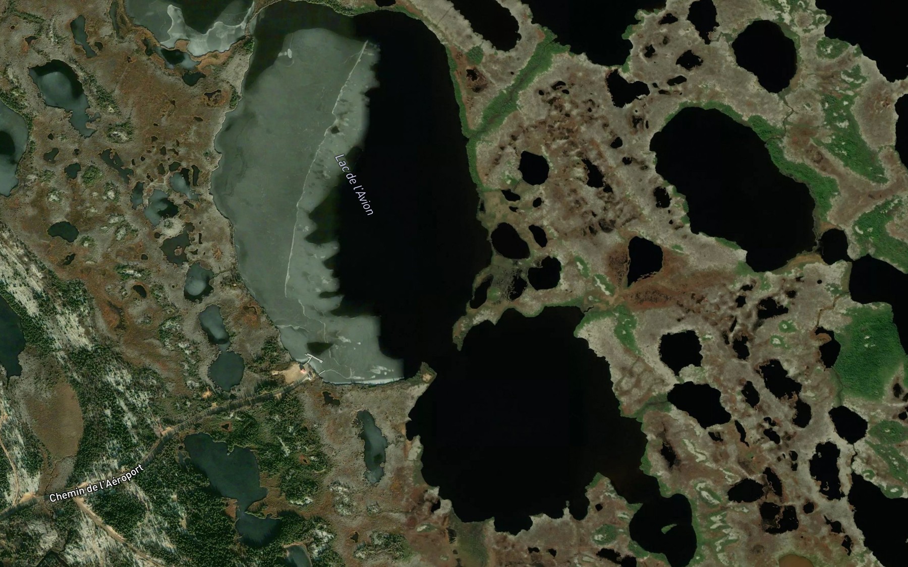 Satellite map of the Lac Taueunan