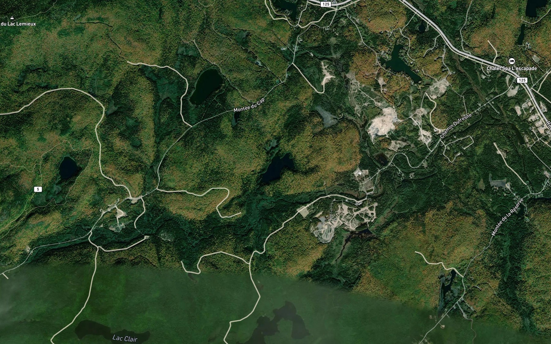 Satellite map of the Lac Noir