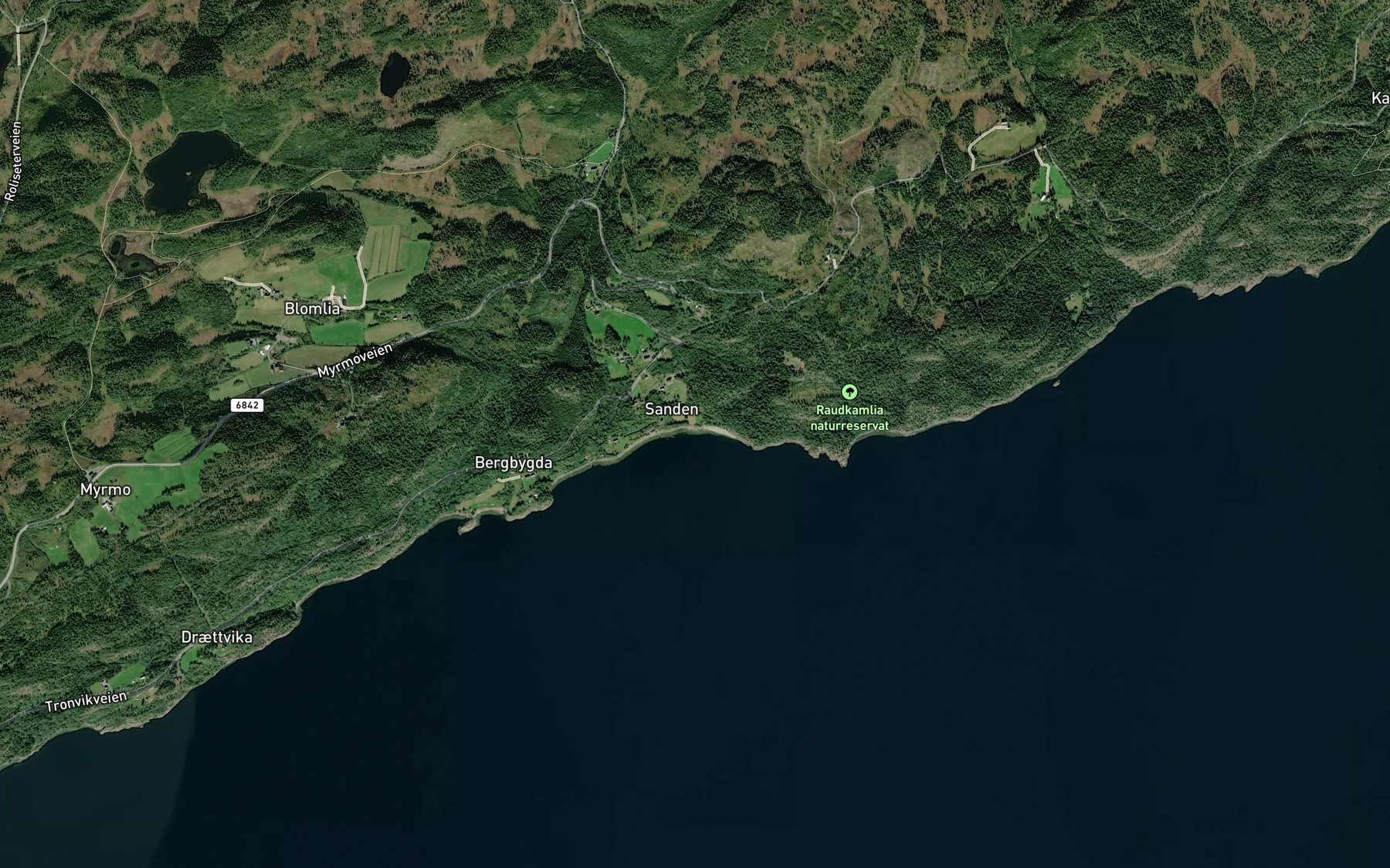 Satellite map of the Sandvikbukta