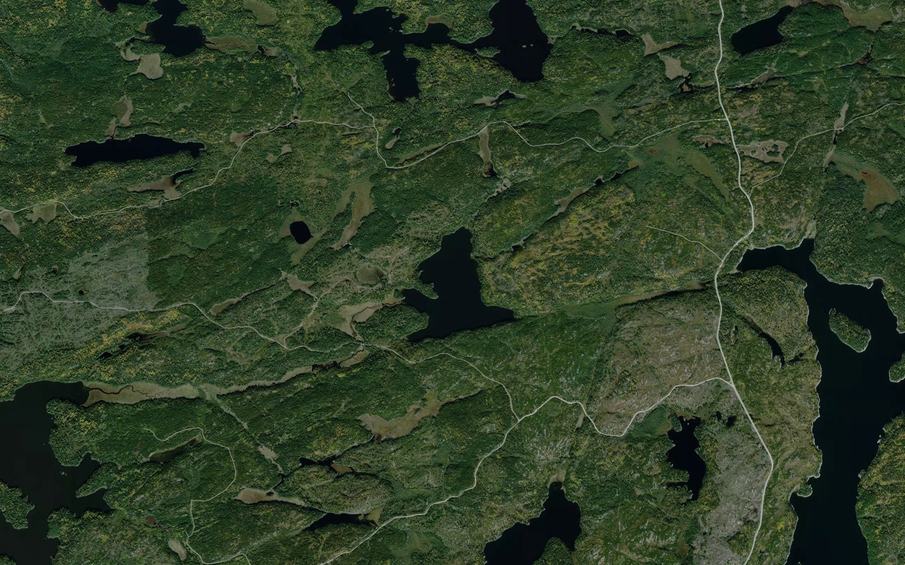 Satellite map of the Marston Lake