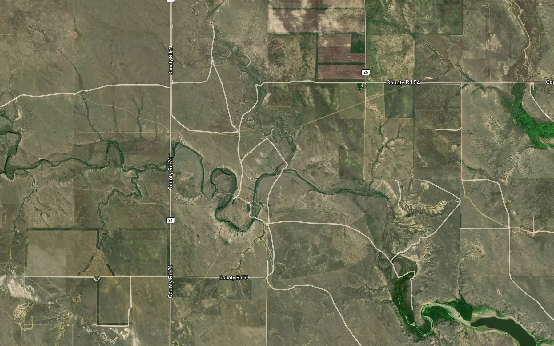 Satellite map of the George Creek