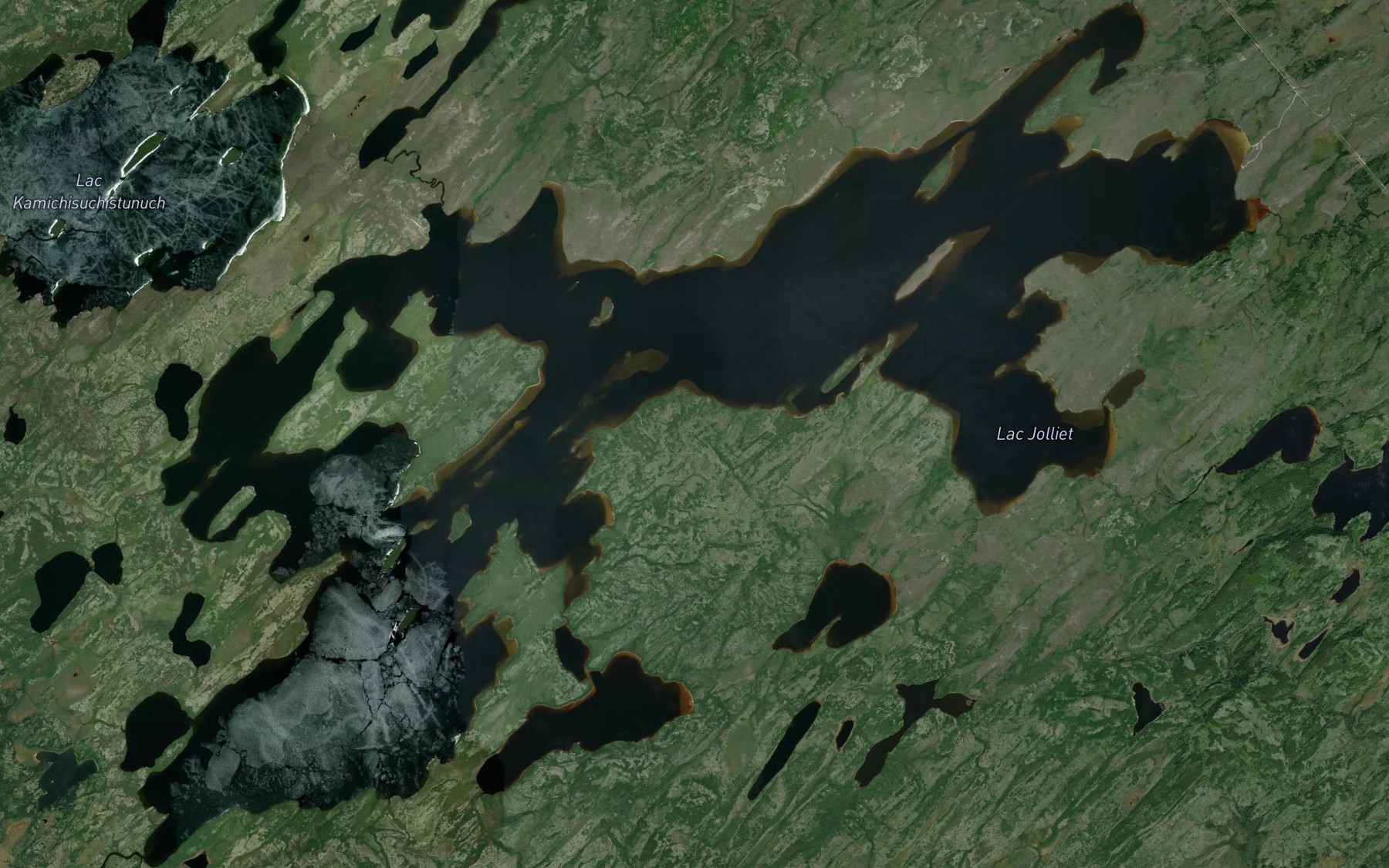 Satellite map of the Lac Jolliet