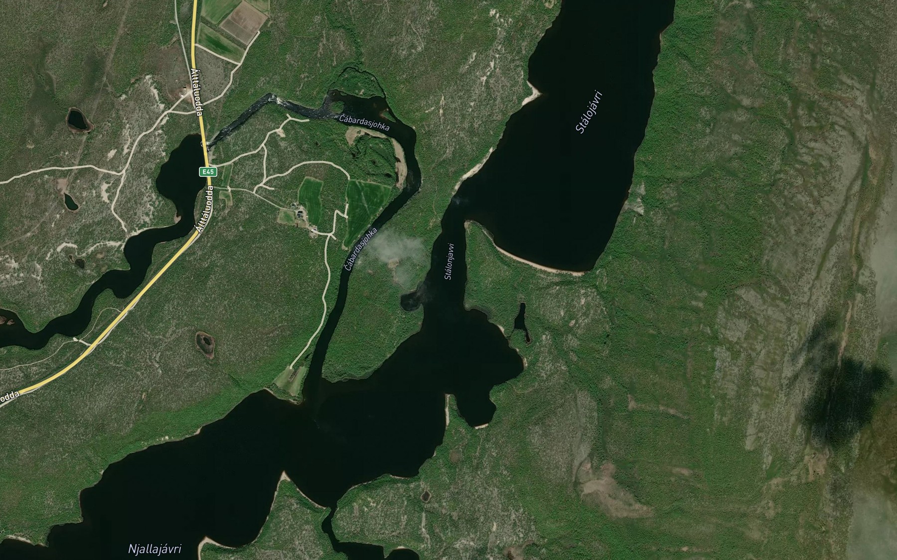 Satellite map of the Stalunjavvi