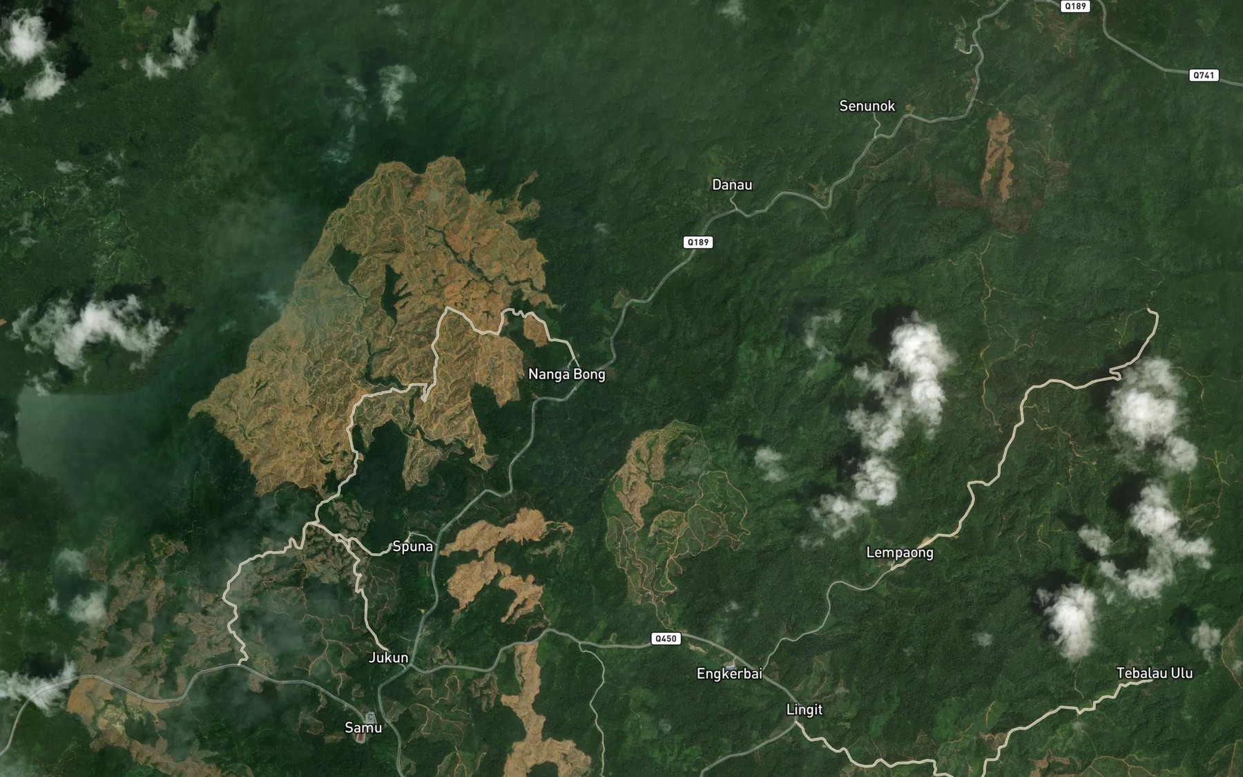 Satellite map of the Sungai Bong