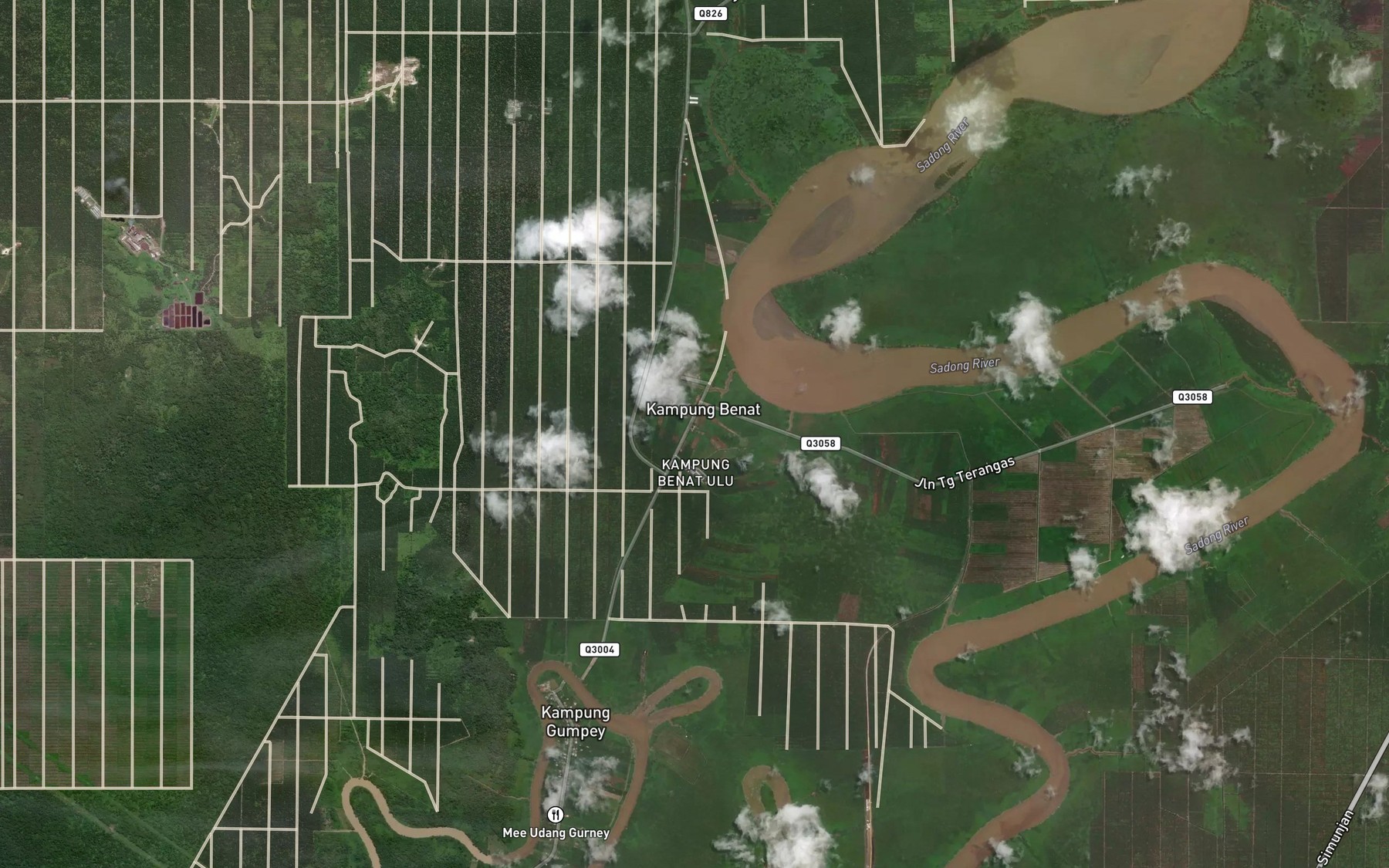 Satellite map of the Lubok Benat