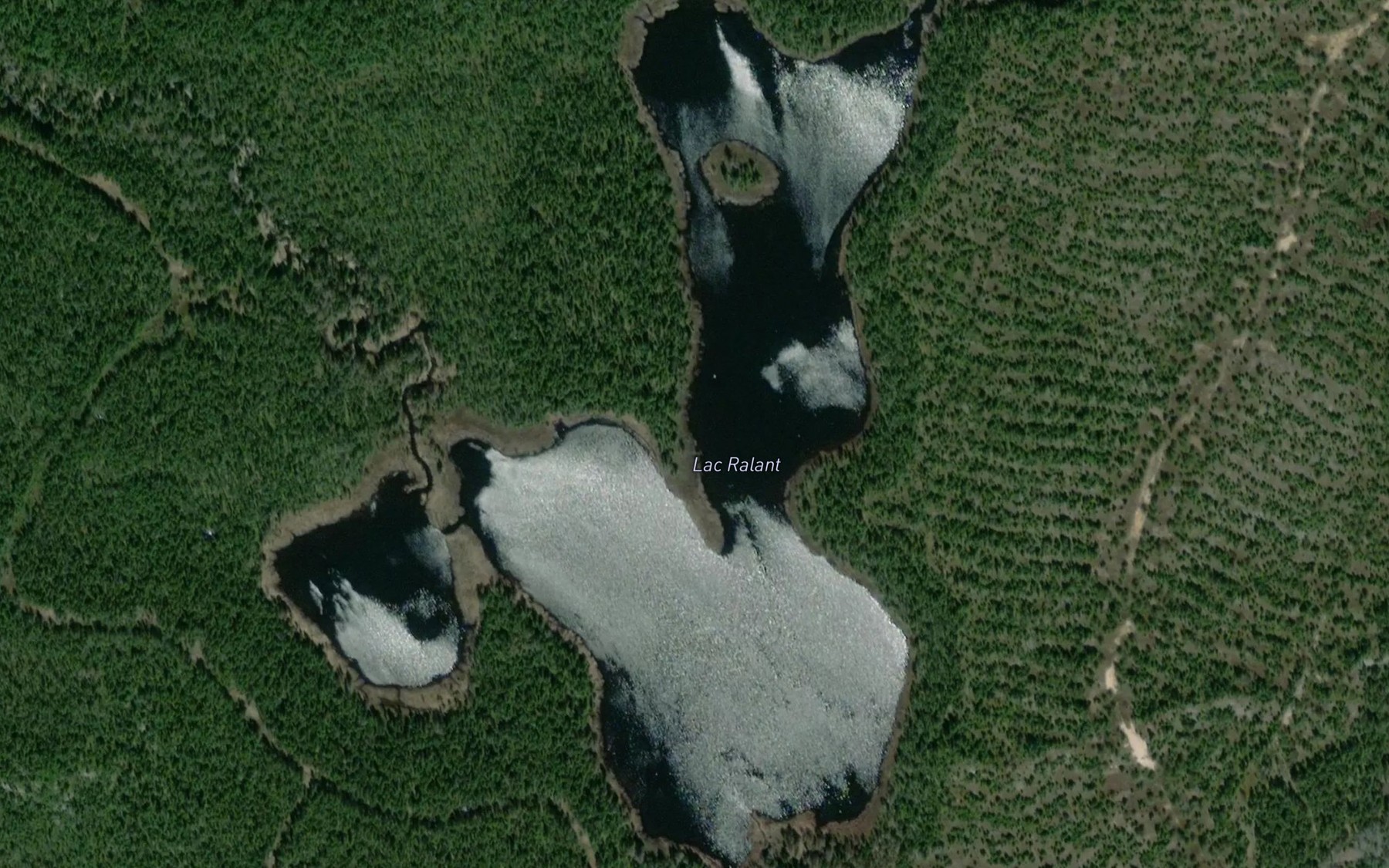 Satellite map of the Lac Ralant