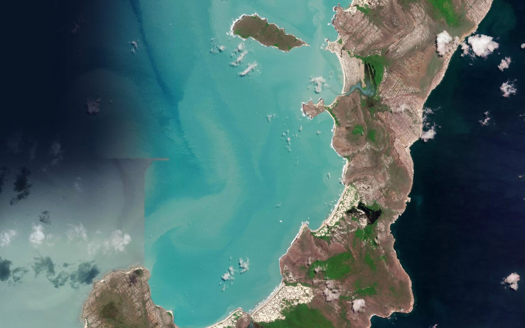 Satellite map of the Jensen Bay