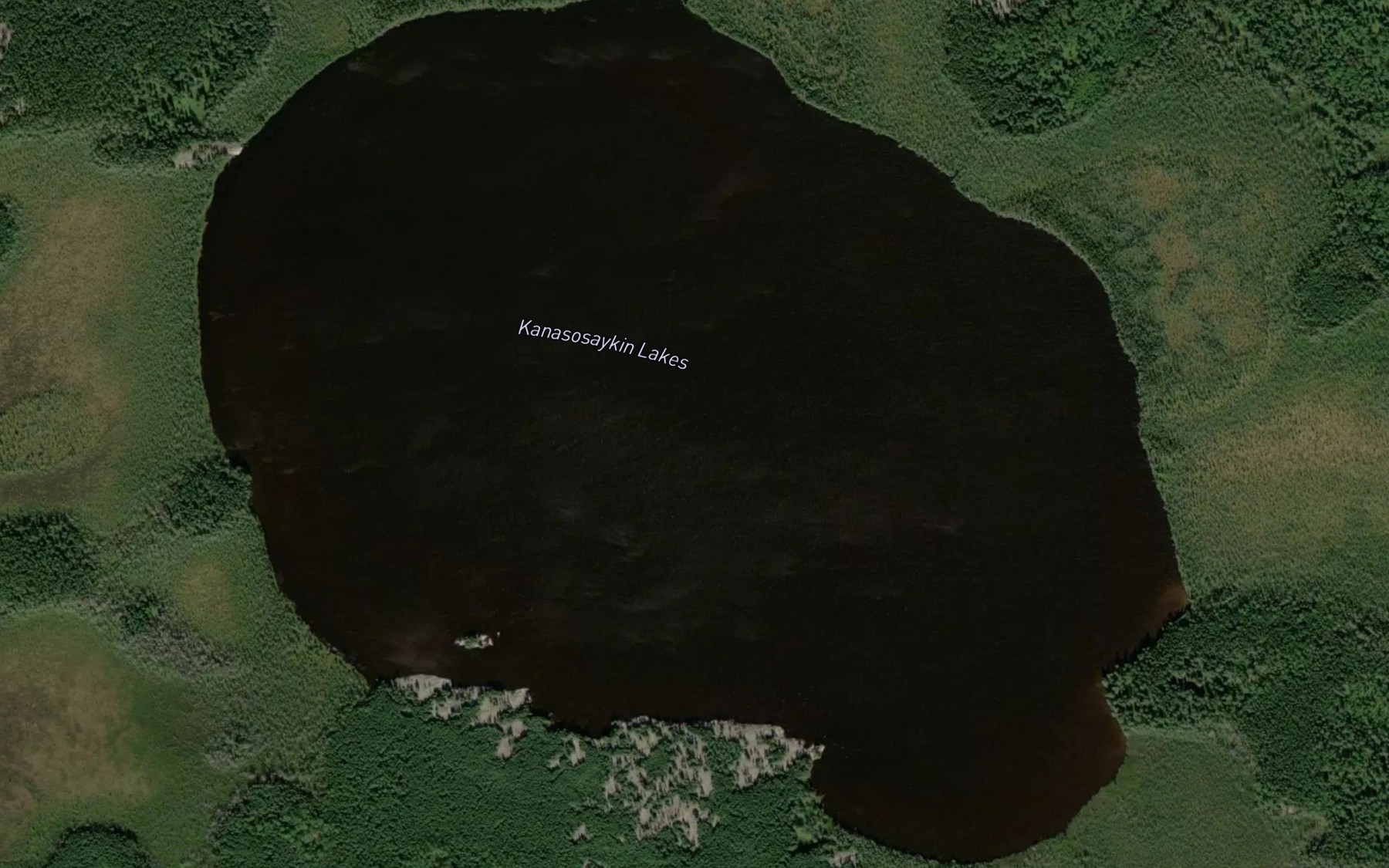 Satellite map of the Kanasosaykin Lakes