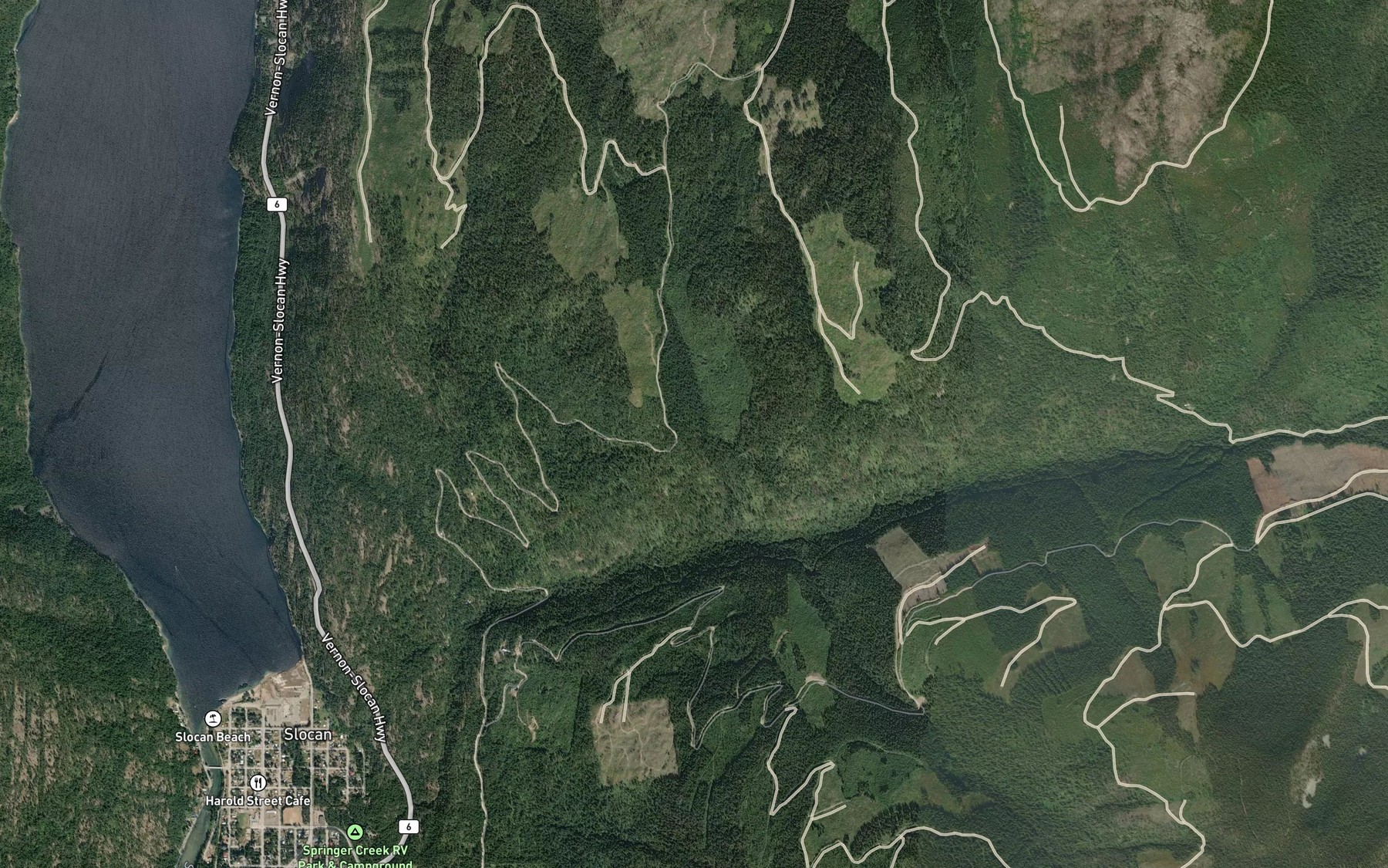Satellite map of the Scorpion Creek