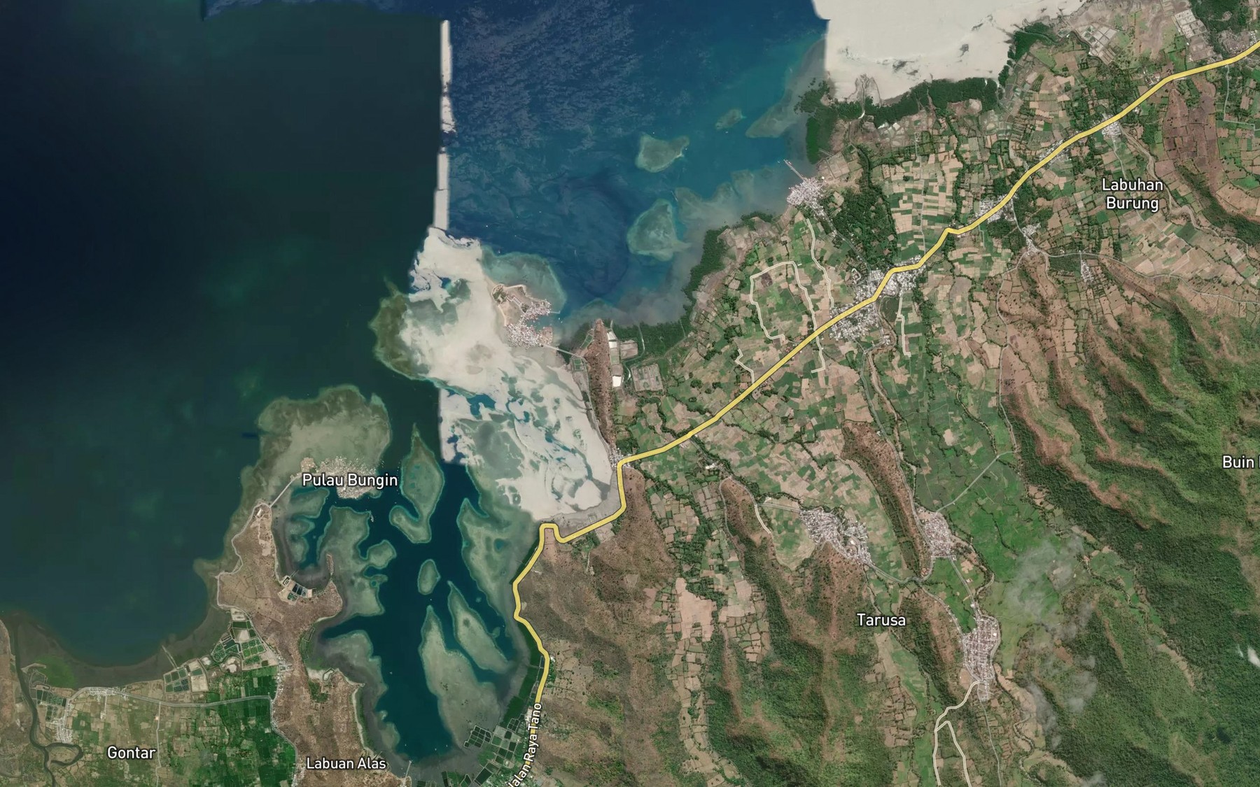 Satellite map of the Brang Jurumapin