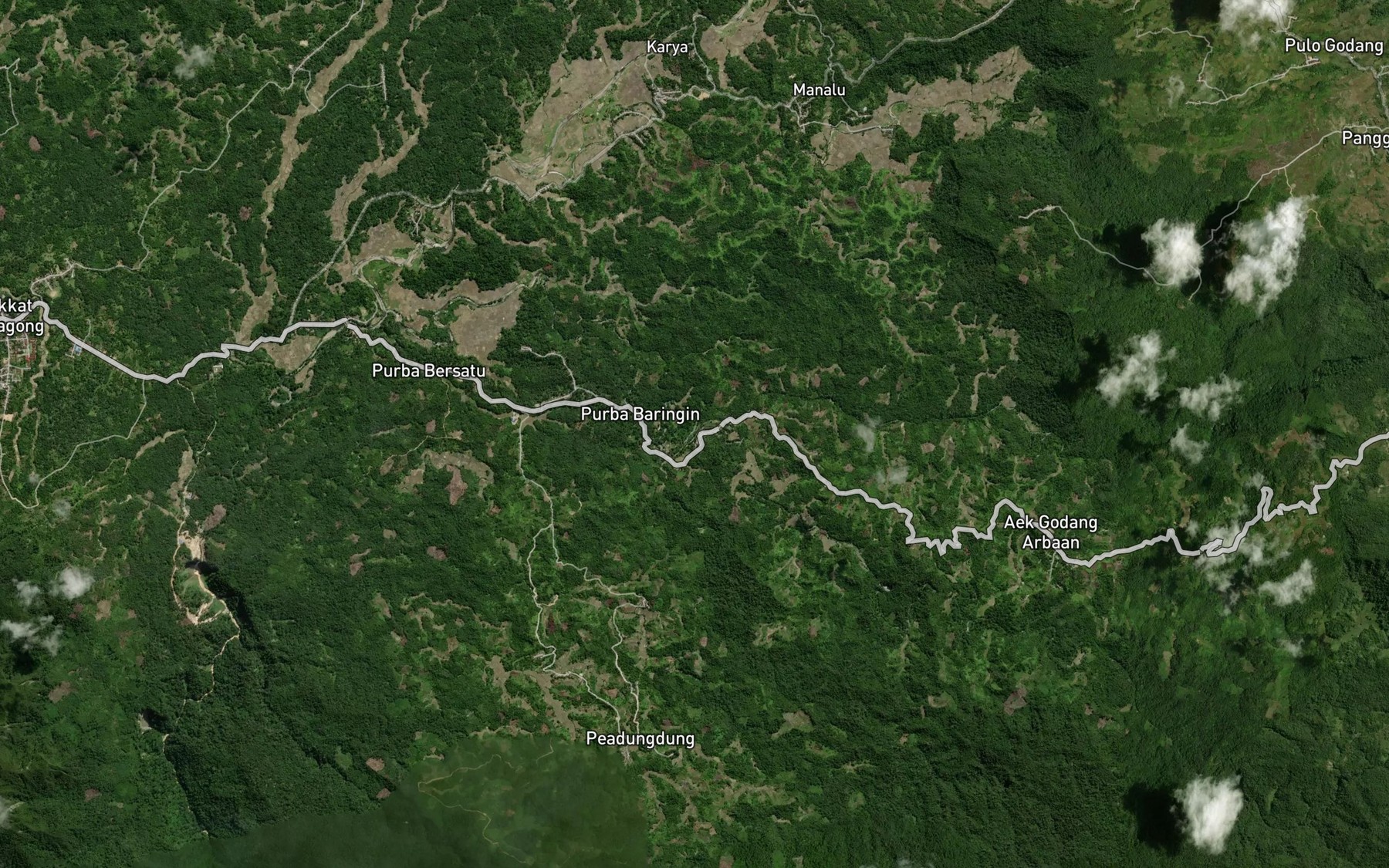 Satellite map of the Aek Si Buntuan